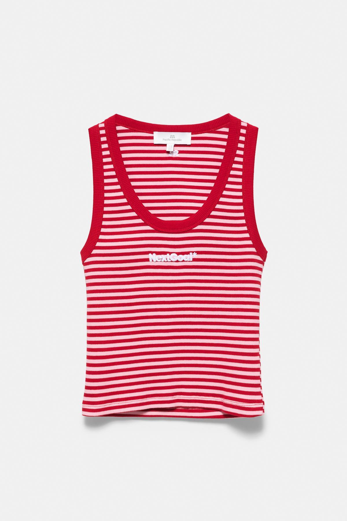 Pull & Bear  İşlemeli çizgili tank top - Görsel 6