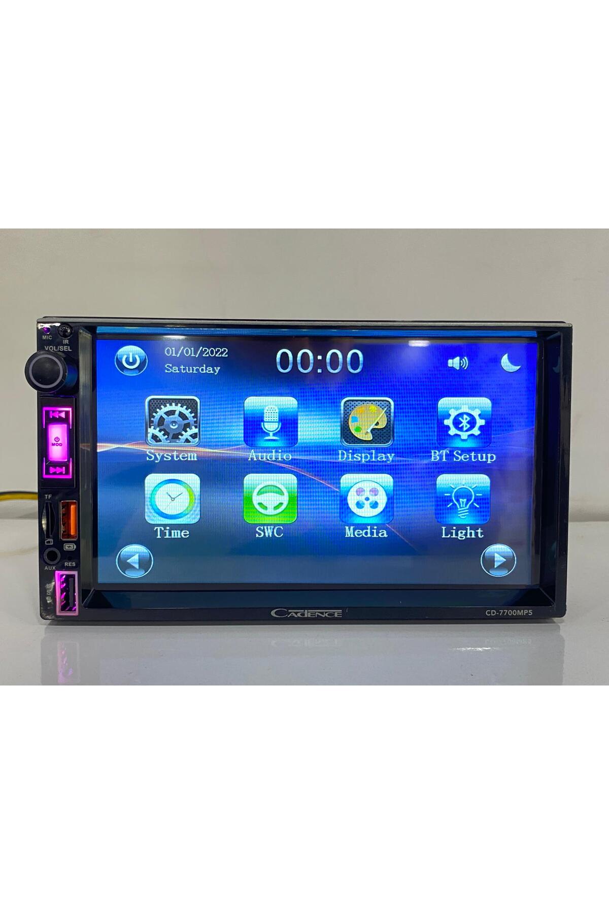 Cadence CD-7700MP5 7 İNÇ TEK DİN DOUBLE TEYP KAMERA HEDİYELİ