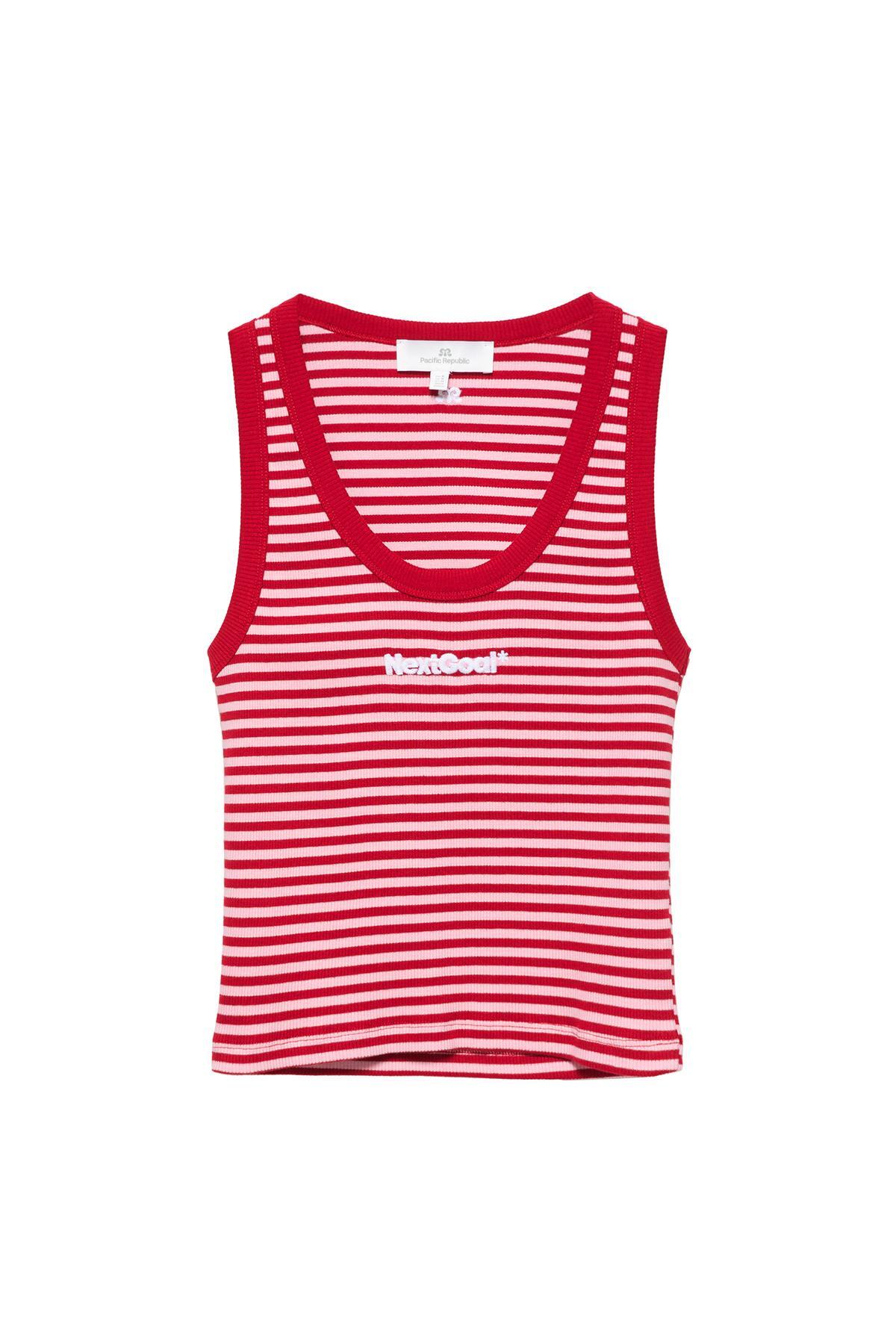 Pull & Bear  İşlemeli çizgili tank top - Görsel 3