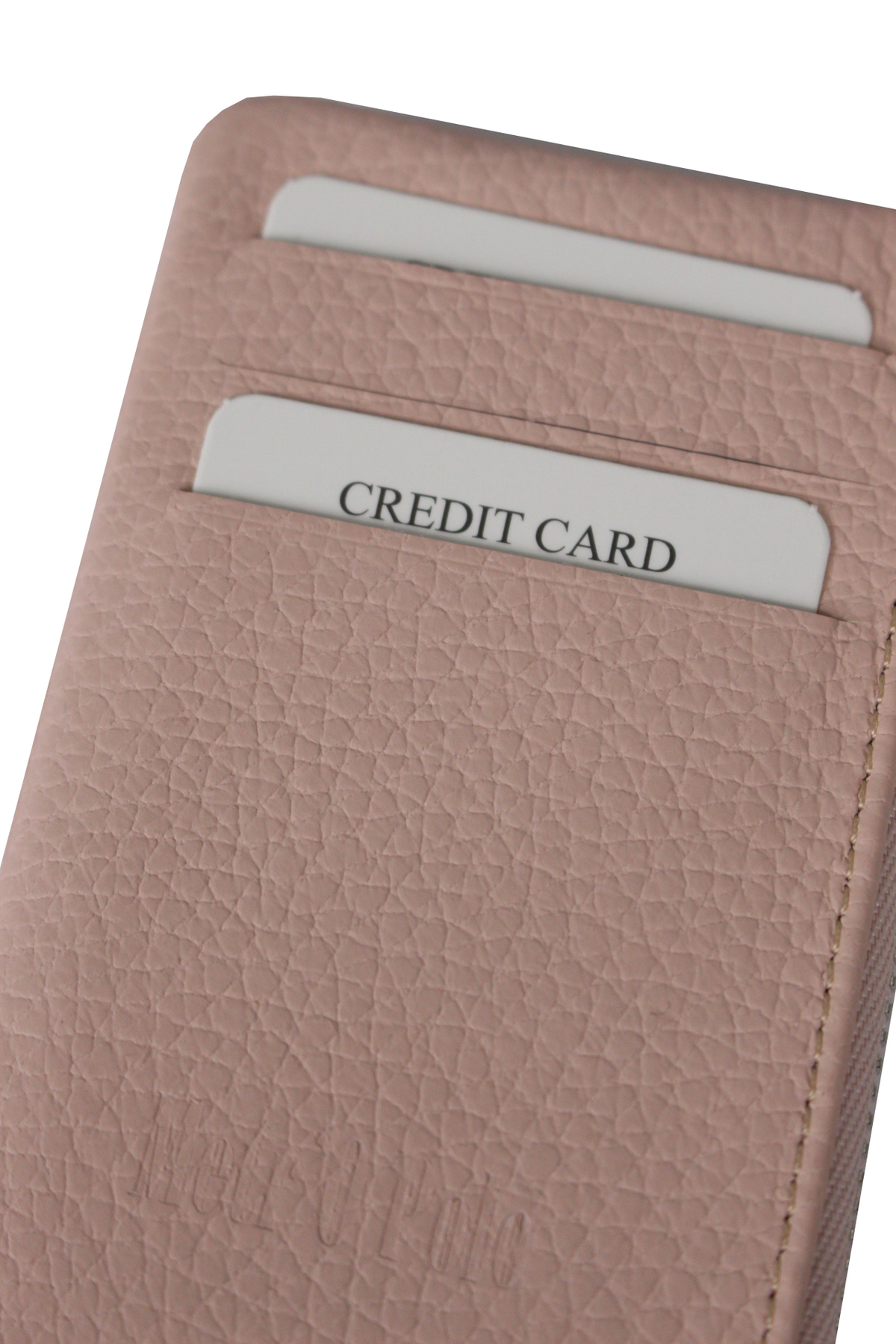 MPCUZ 101 Kadın Unisex, Hakiki Deri, Cüzdan Kartlık Pembe