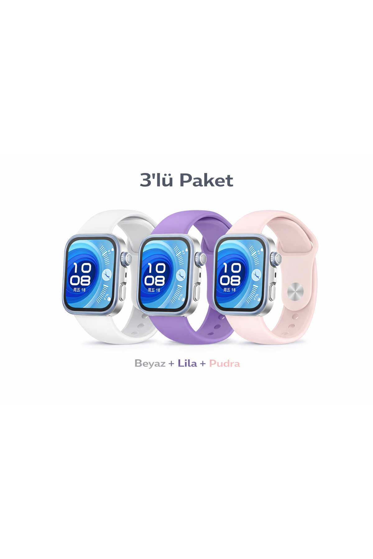 Huawei Watch Fit 3 / Fit 4 / Fit 4 Pro Fit 5 / Fit 5 Pro Compatible 3-Pack Soft High Quality Sports Band
