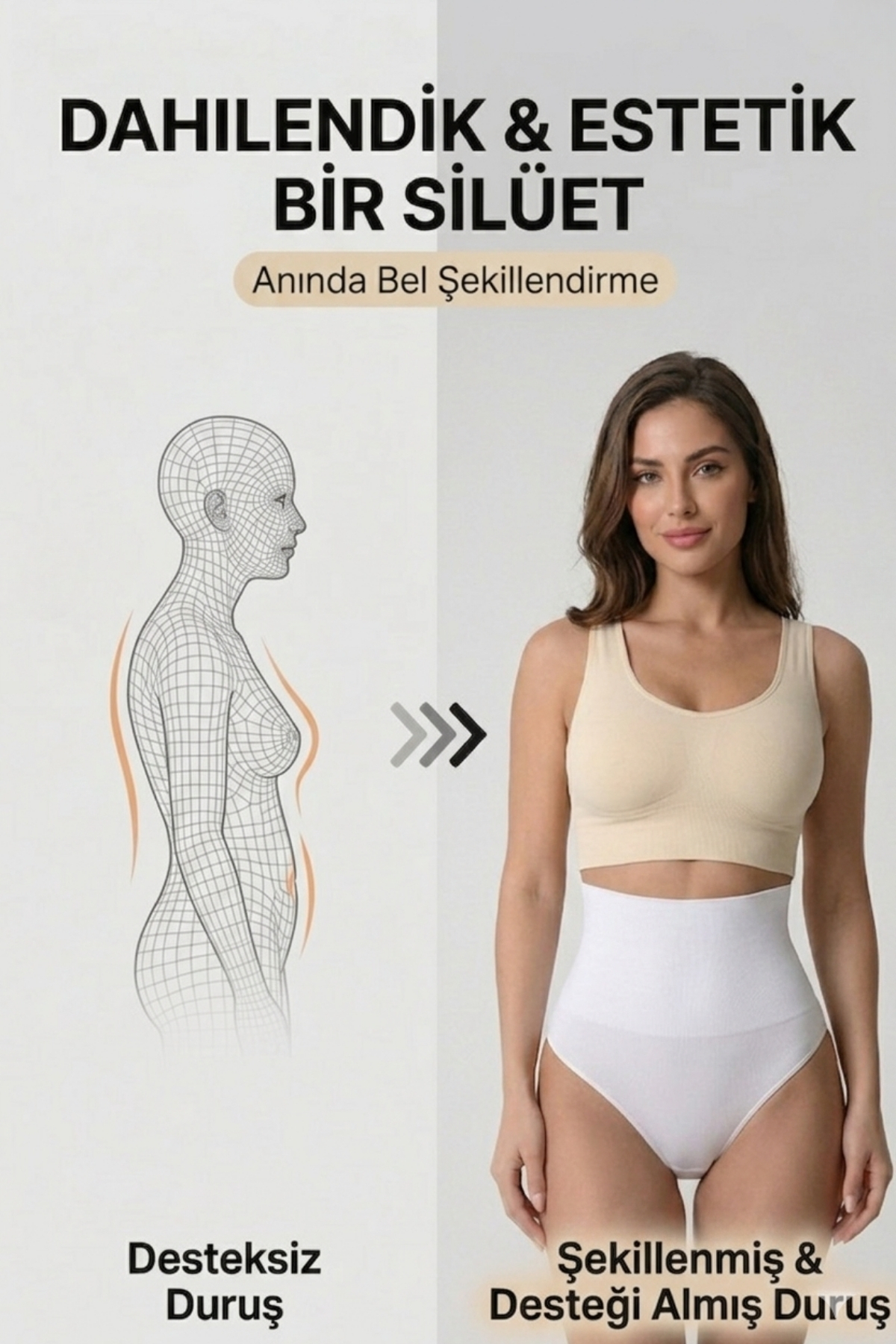 Wiforte Kadın Toparlayıcı Büstiyer Korse Dikişsiz Pedli Kalın Askılı Destekleyici Spor Sütyen Rahat Kullanım görsel 5
