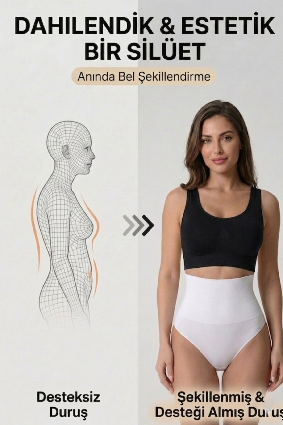 Wiforte Kadın Toparlayıcı Büstiyer Korse Dikişsiz Pedli Kalın Askılı Destekleyici Spor Sütyen Rahat Kullanım görsel 5