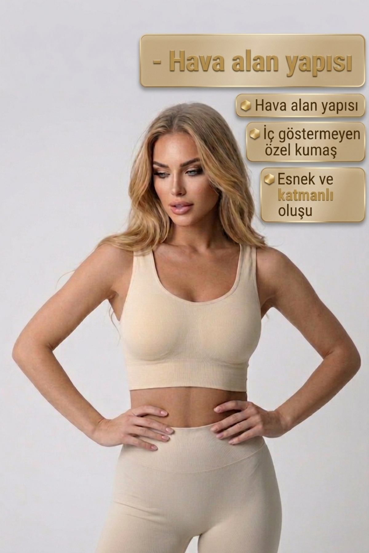 Wiforte Kadın Toparlayıcı Büstiyer Korse Dikişsiz Pedli Kalın Askılı Destekleyici Spor Sütyen Rahat Kullanım görsel 4
