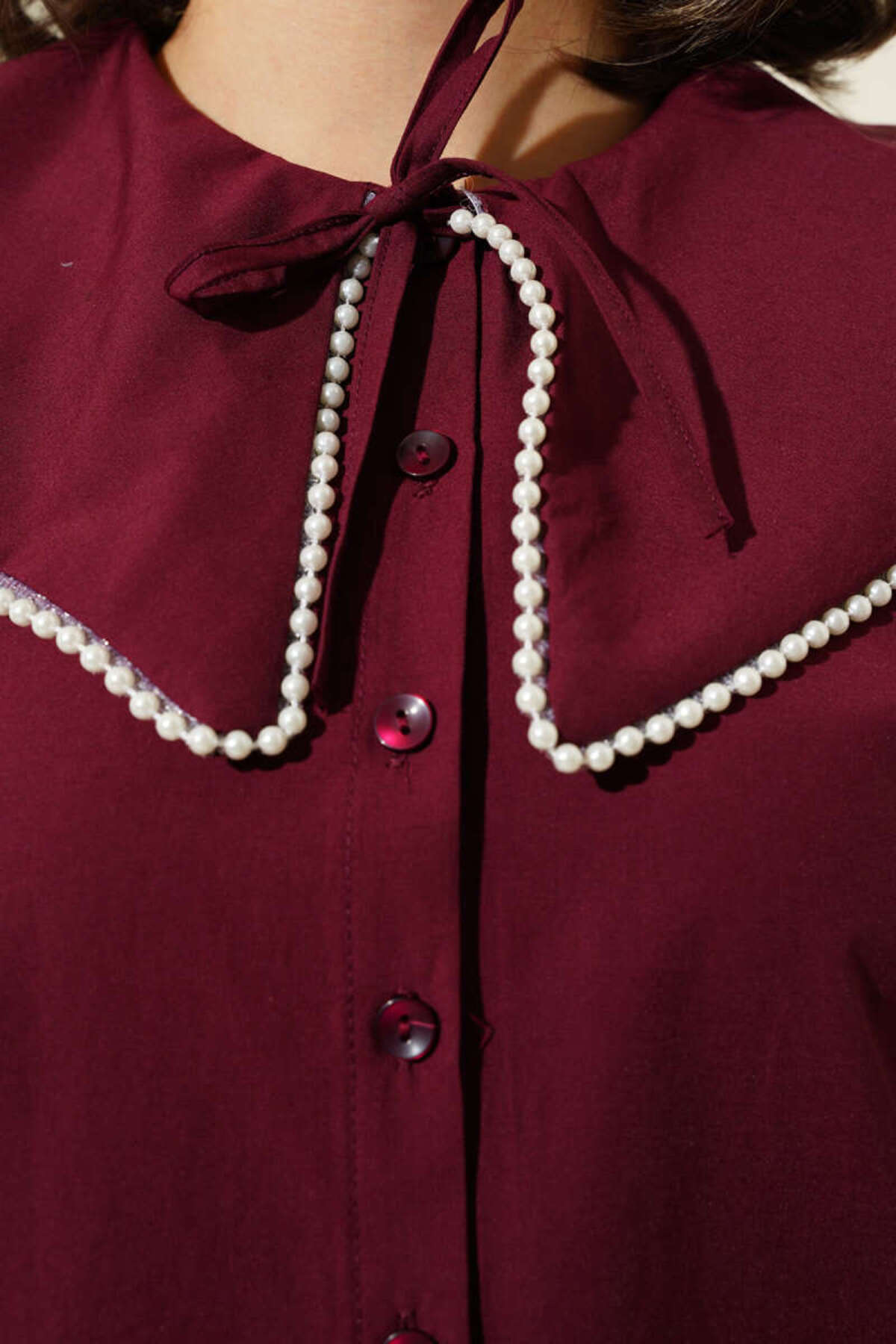 modayaselam  Denizci Yaka Kısa Gömlek - Görsel 4