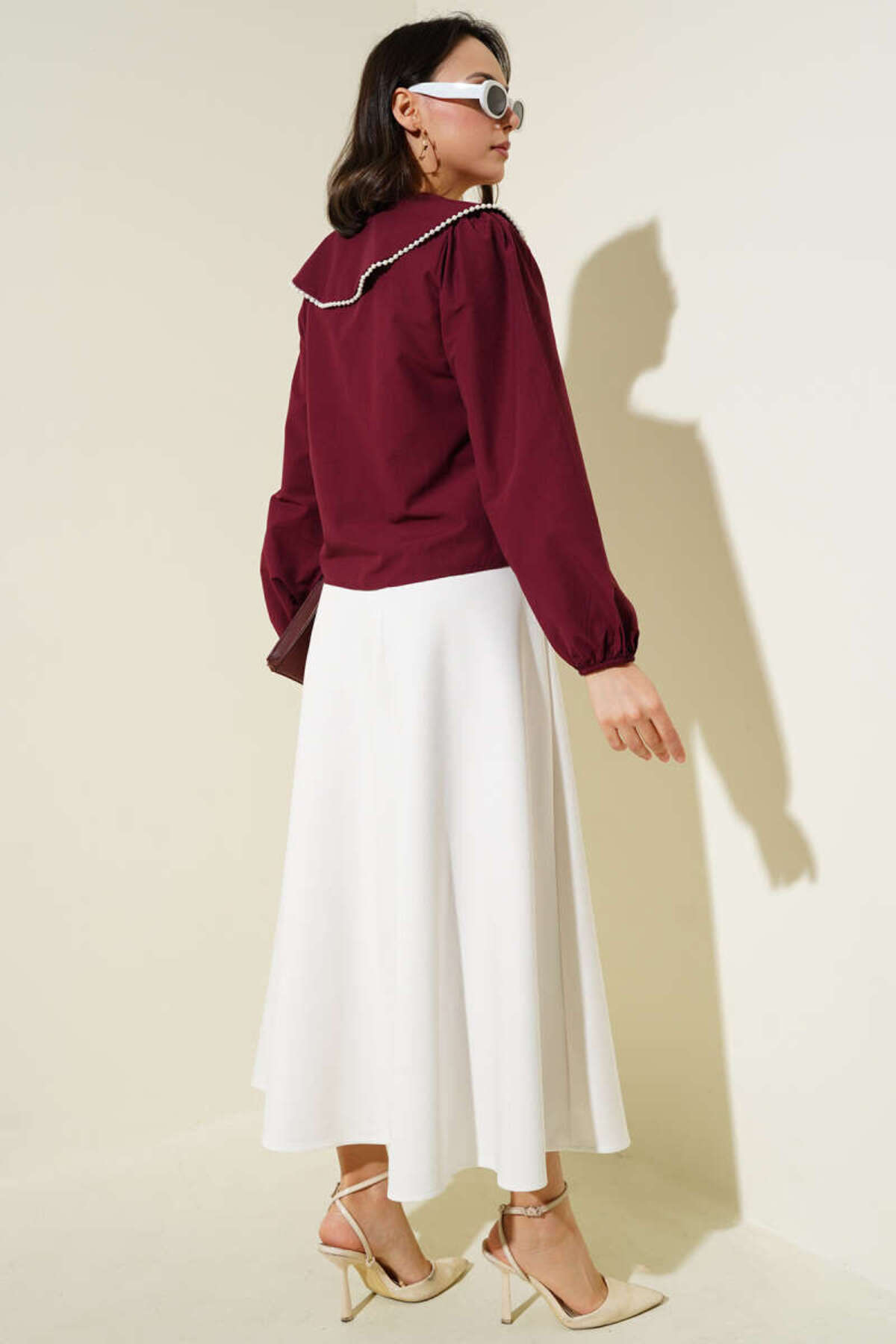 modayaselam  Denizci Yaka Kısa Gömlek - Görsel 3