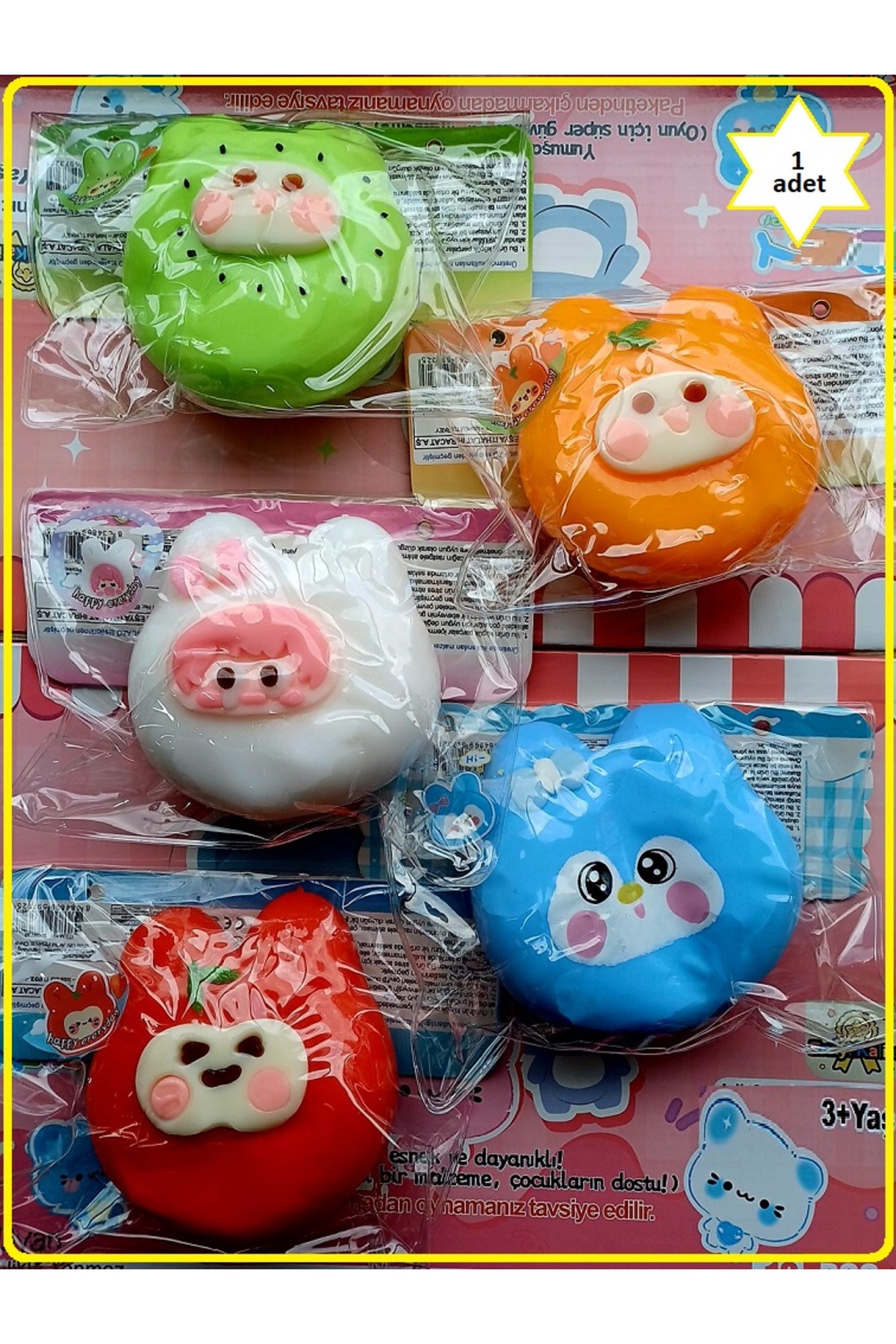 Flower Toys Tavşan Meyveler Kivi Çilek Sukuşi Büyük Skuşi Squishy