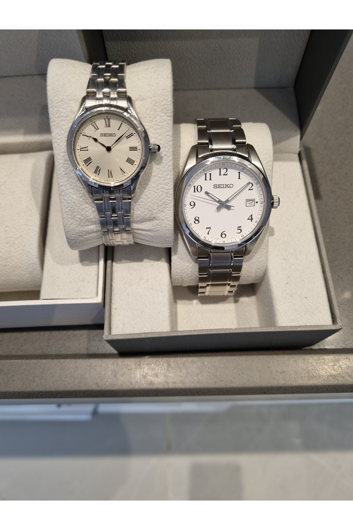 Seiko Metalik Çelik Bilezik BAY- İKİLİ -SAFİR CAM 5-10 Atm Su