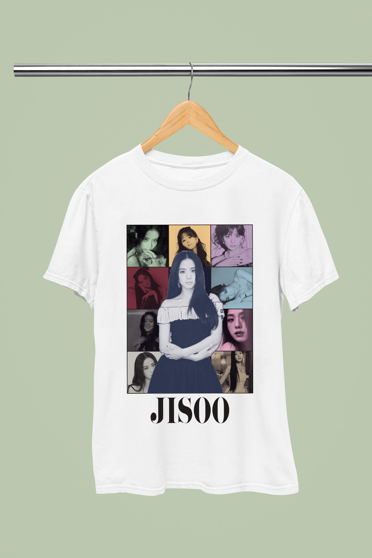 JISOO FROM BLACKPINK PRINTED 100% COTTON REGULAR MOLD CHILDREN AND YOUNG TSHIRT