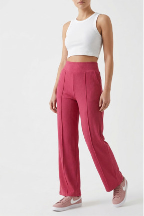 just wear zt Yüksek Bel Dikiş Detaylı Fit Pantolon – Günlük & Şık Rahat Kesim