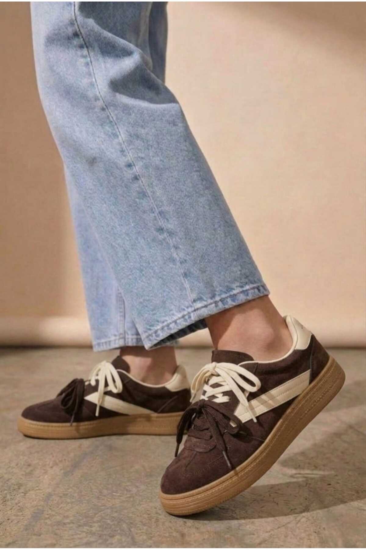 HİGHRUN Çift Bağcıklı Kadın Sneaker görsel 3