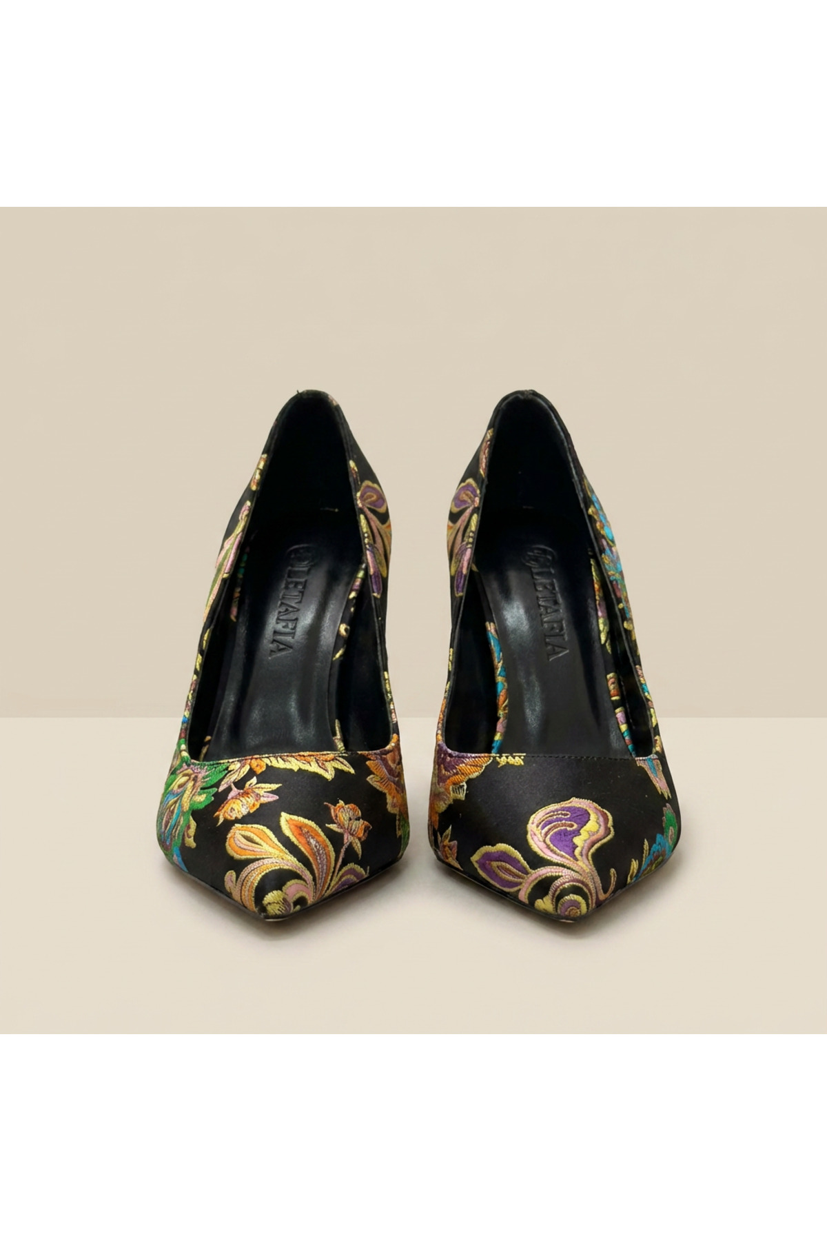 Letafia  Valley Etnik Desen Arkası Kapalı Topuklu Ayakkabı - Görsel 7