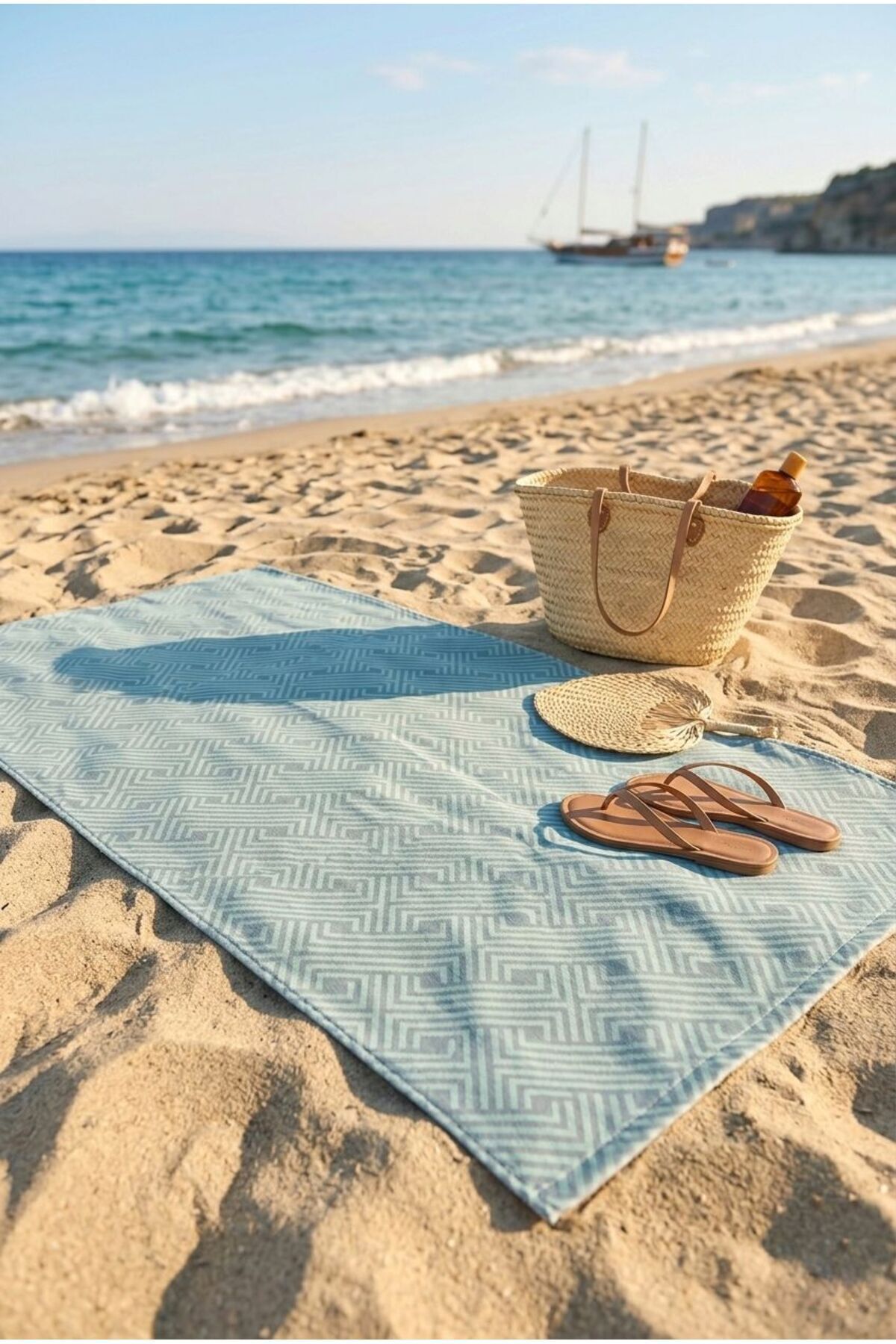 Indigo Peak Mint Green Beach Towel 70 x 150 cm