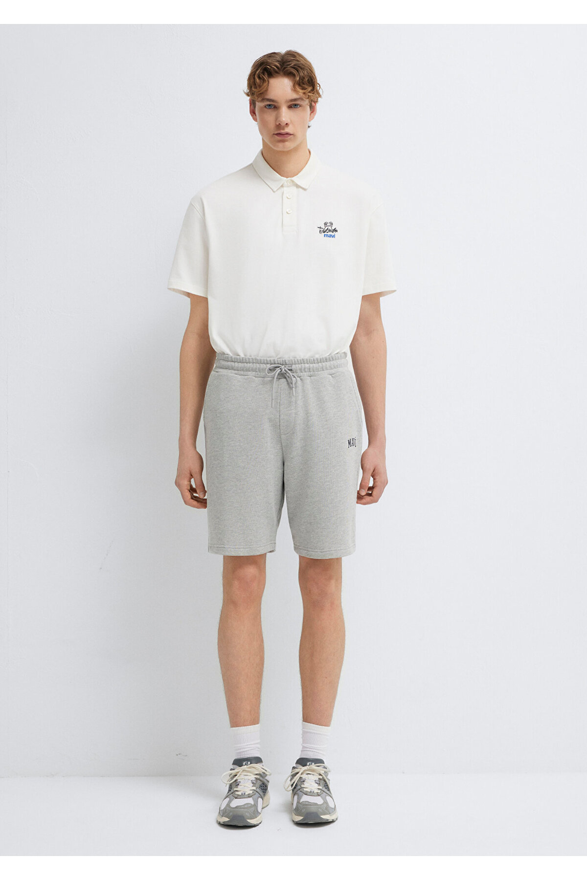 Mavi  Logo Baskılı Gri Şort 0410224-80018 - Görsel 3