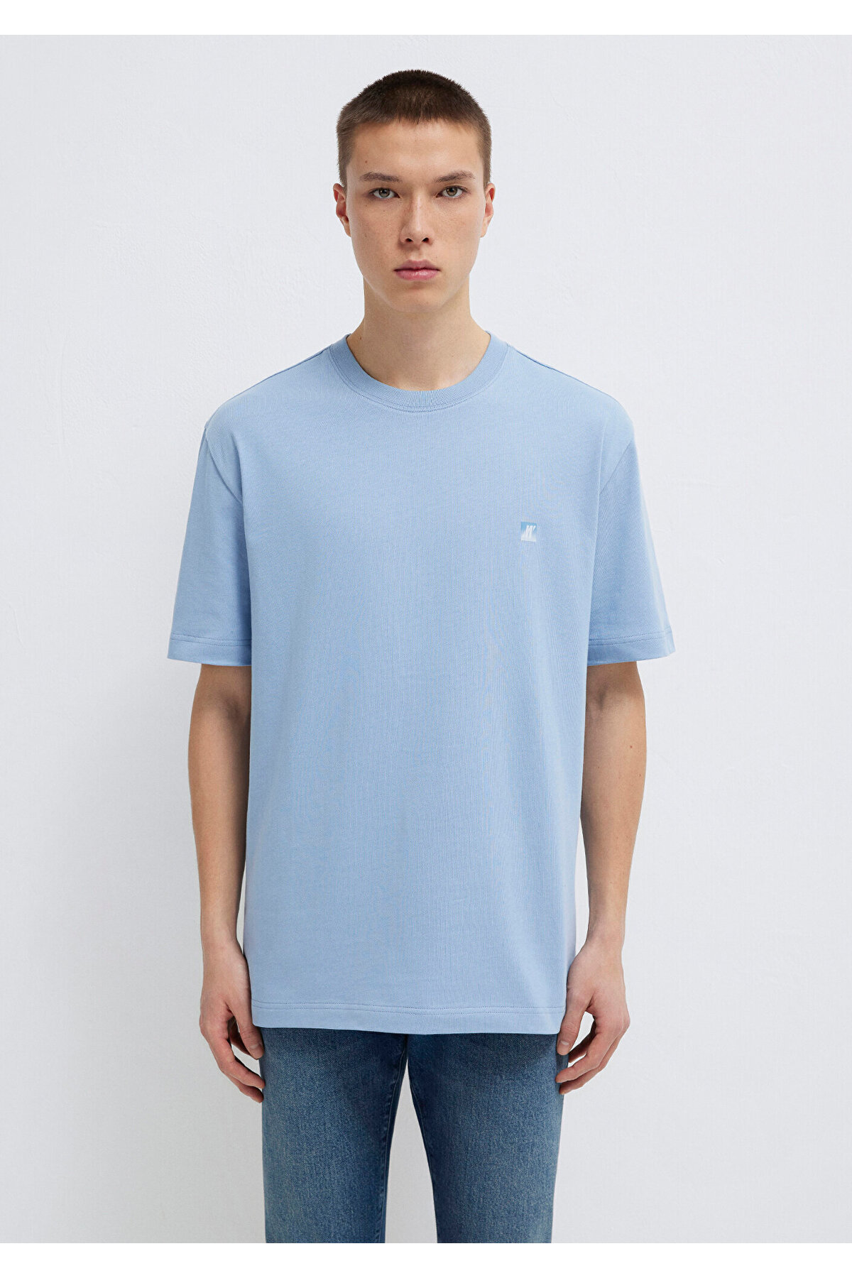 Mavi  Pro Tişört Loose Fit / Bol Rahat Kesim 0613443-91590 - Görsel 5