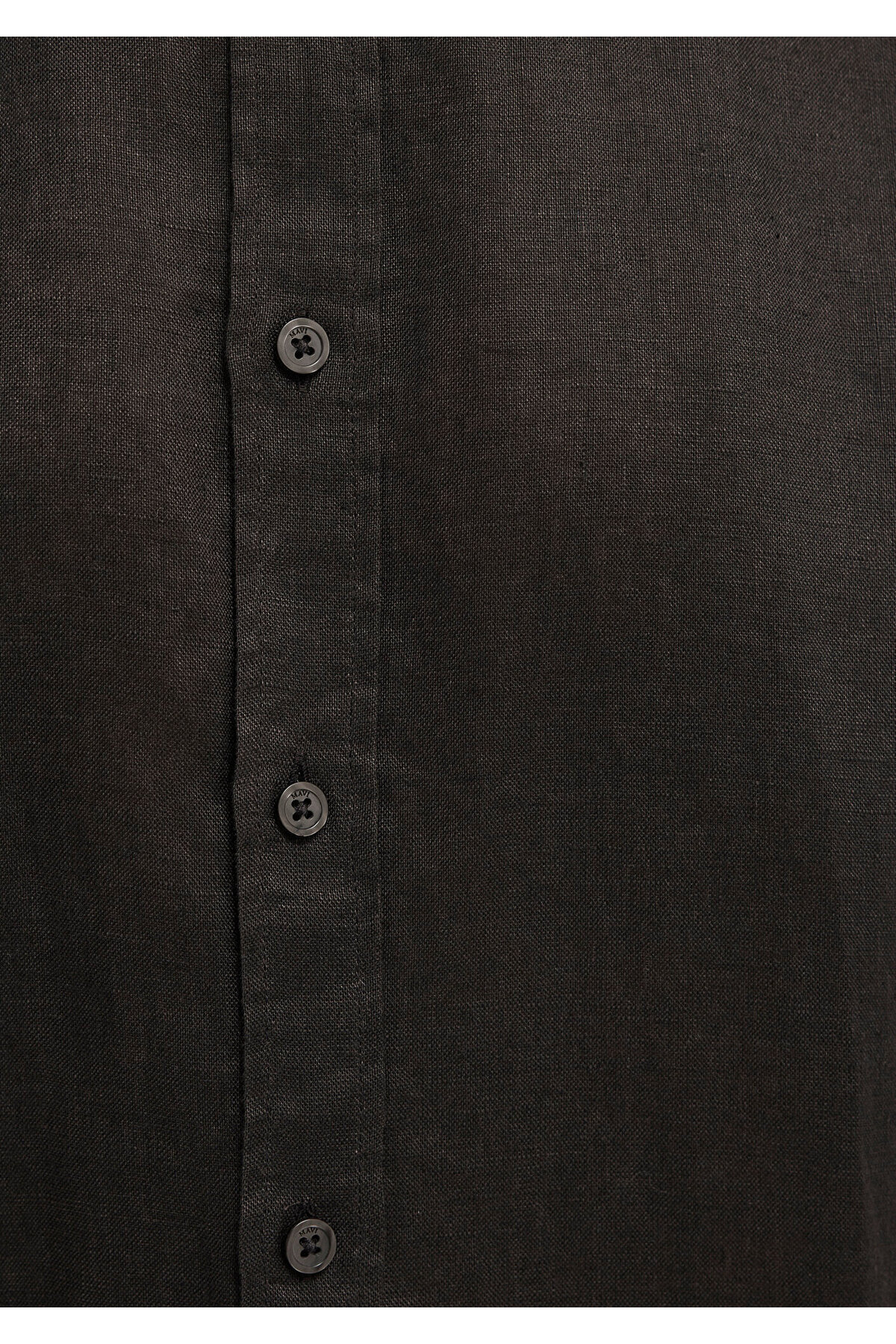 Mavi  Kahverengi Keten Karışımlı Gömlek Slim Fit / Dar Kesim 0211466-70219 - Görsel 8