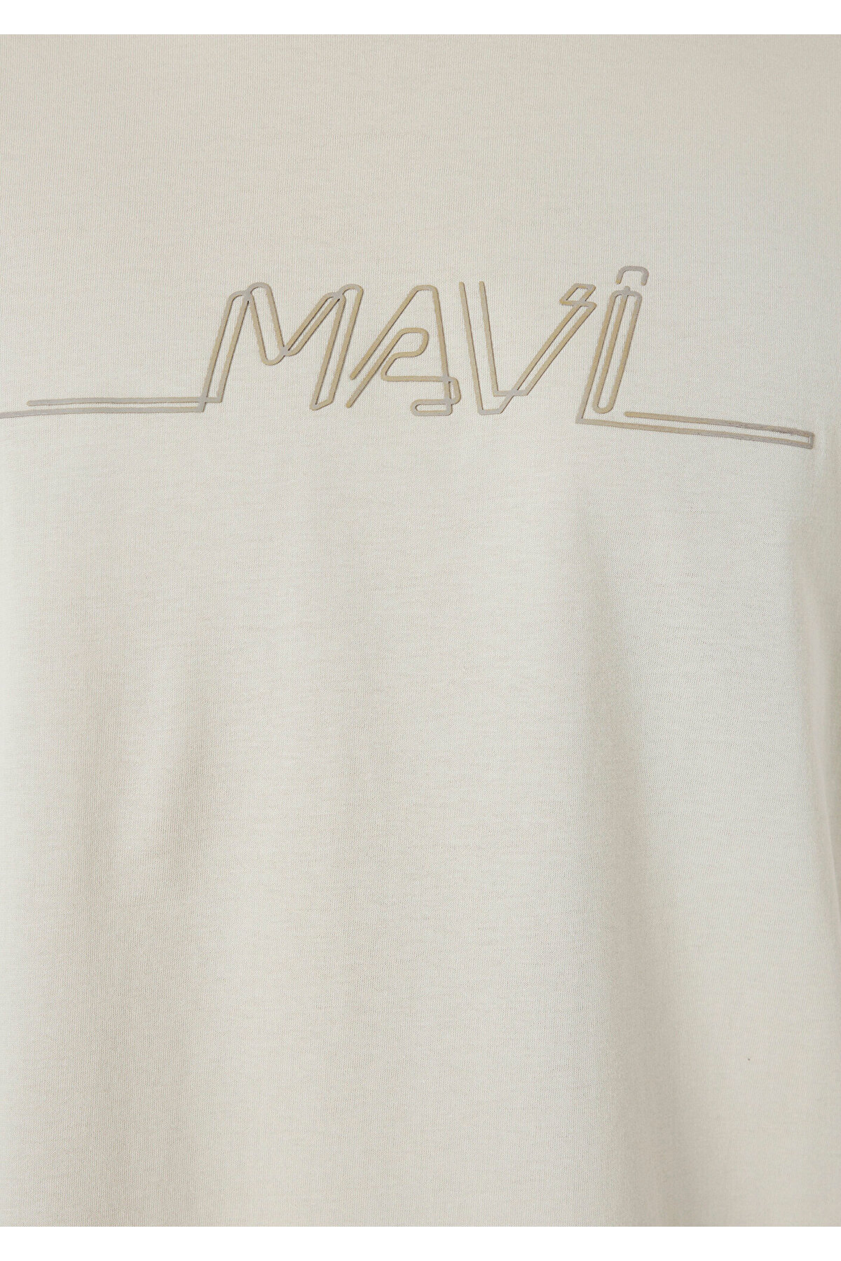 Mavi  Baskılı Bej Tişört Loose Fit / Bol Rahat Kesim 0613128-70144 - Görsel 7