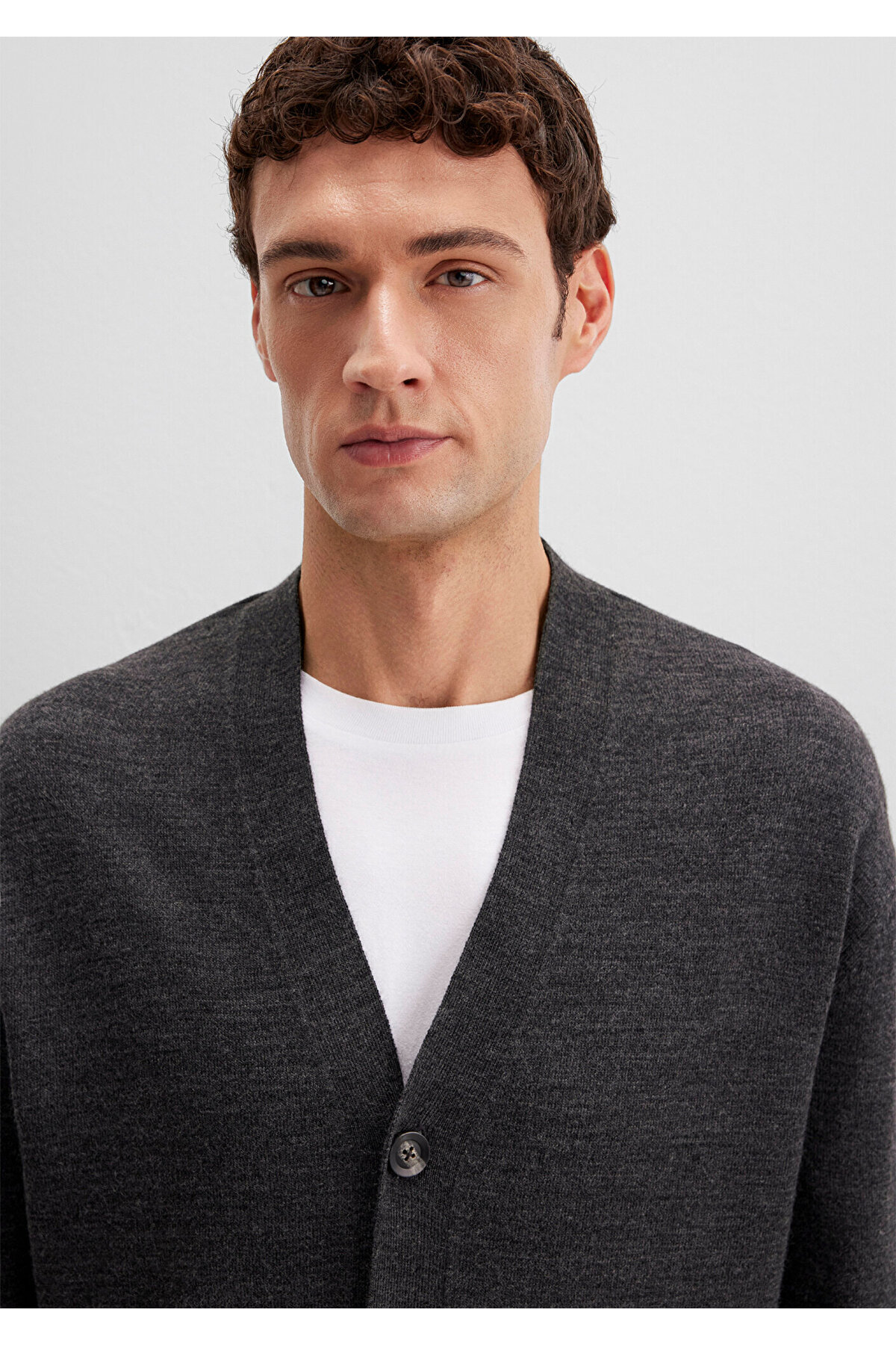 Mavi  Yün Karışımlı Antrasit Hırka Regular Fit / Normal Kesim 0710317-80023 - Görsel 7