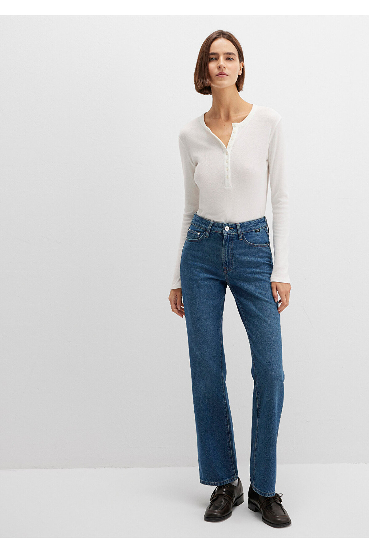 Mavi  Miav Jeans 90lar Gölgeli Koyu Jean Pantolon 1010299-91180 - Görsel 2