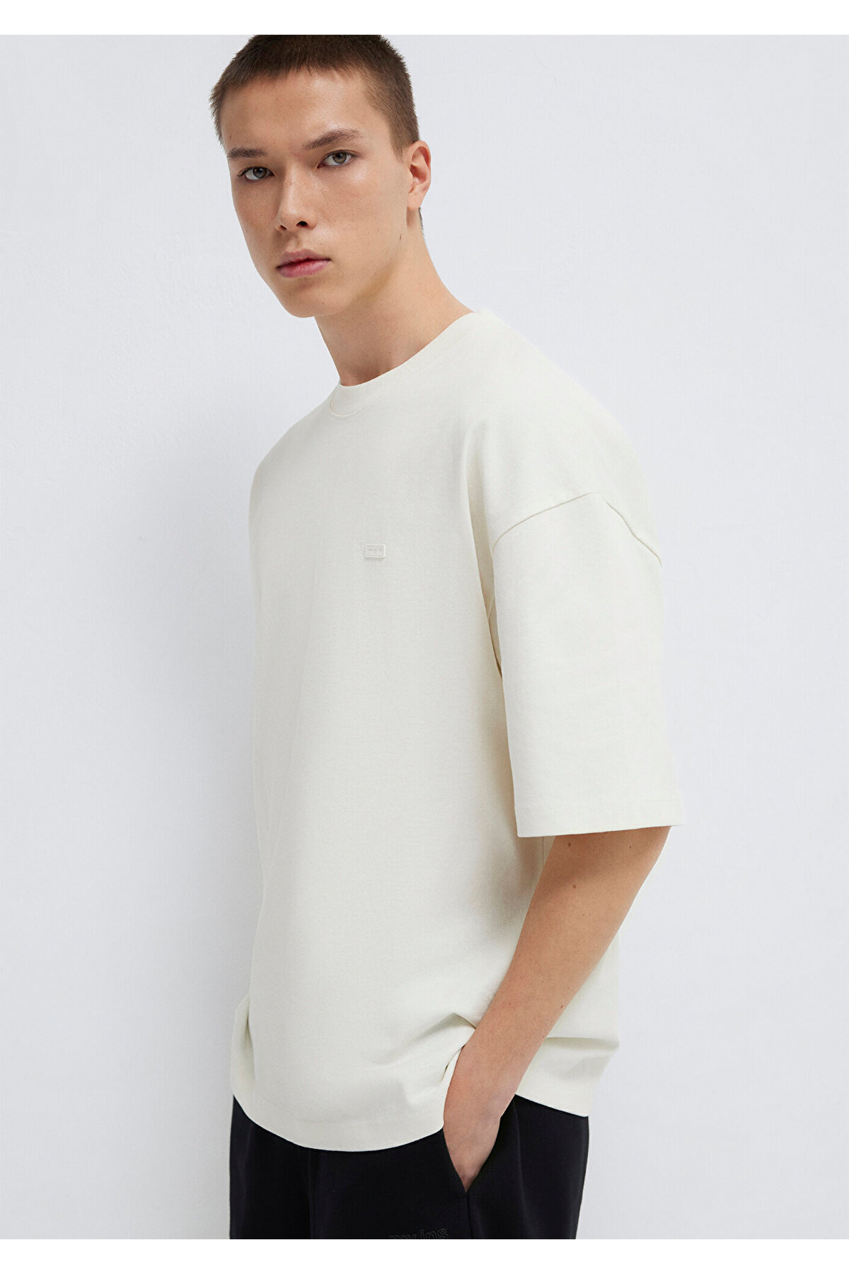 Mavi  Erkek M0613188-71610 Kısa Kol Logo Tişört Mistik Toz Yeşil Yeşil - Görsel 2