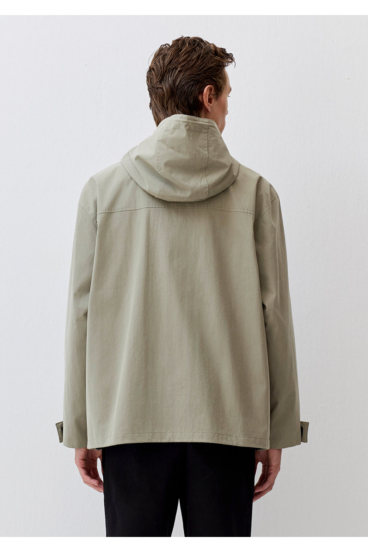 Mavi  Kapüşonlu Yeşil Ceket Oversize / Geniş Kesim 0110365-71484 - Görsel 5