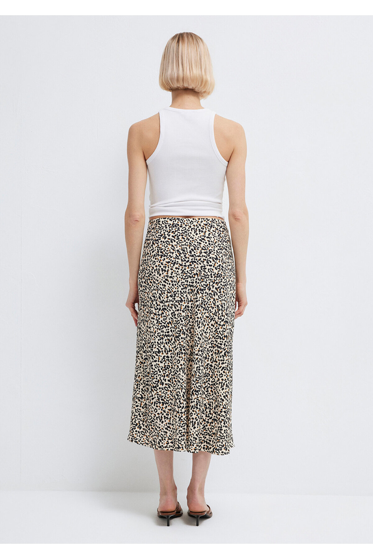 Mavi  Baskılı Ekru Midi Etek 1310583-91477 - Görsel 5