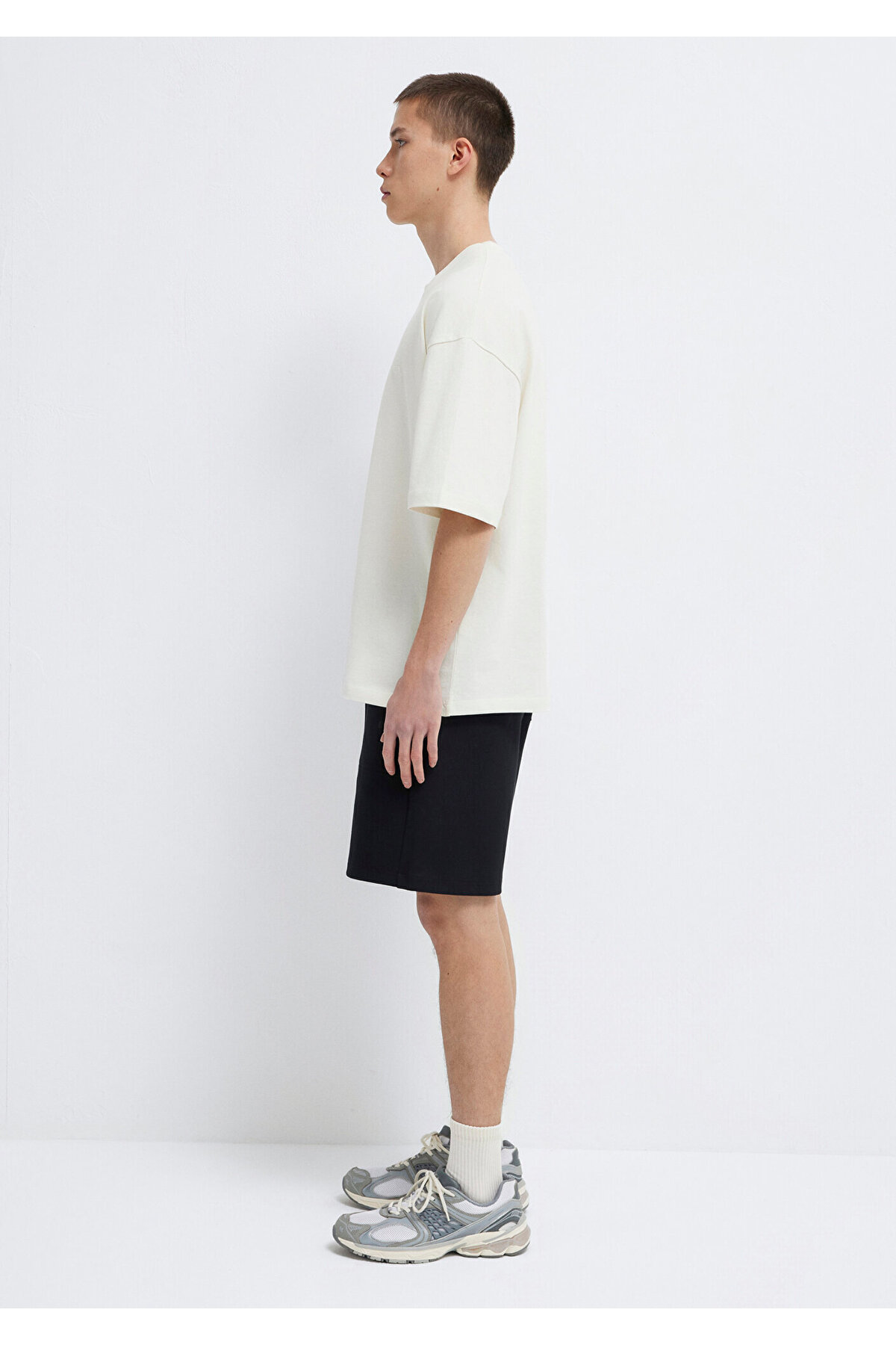 Mavi  Erkek M0613188-71610 Kısa Kol Logo Tişört Mistik Toz Yeşil Yeşil - Görsel 5