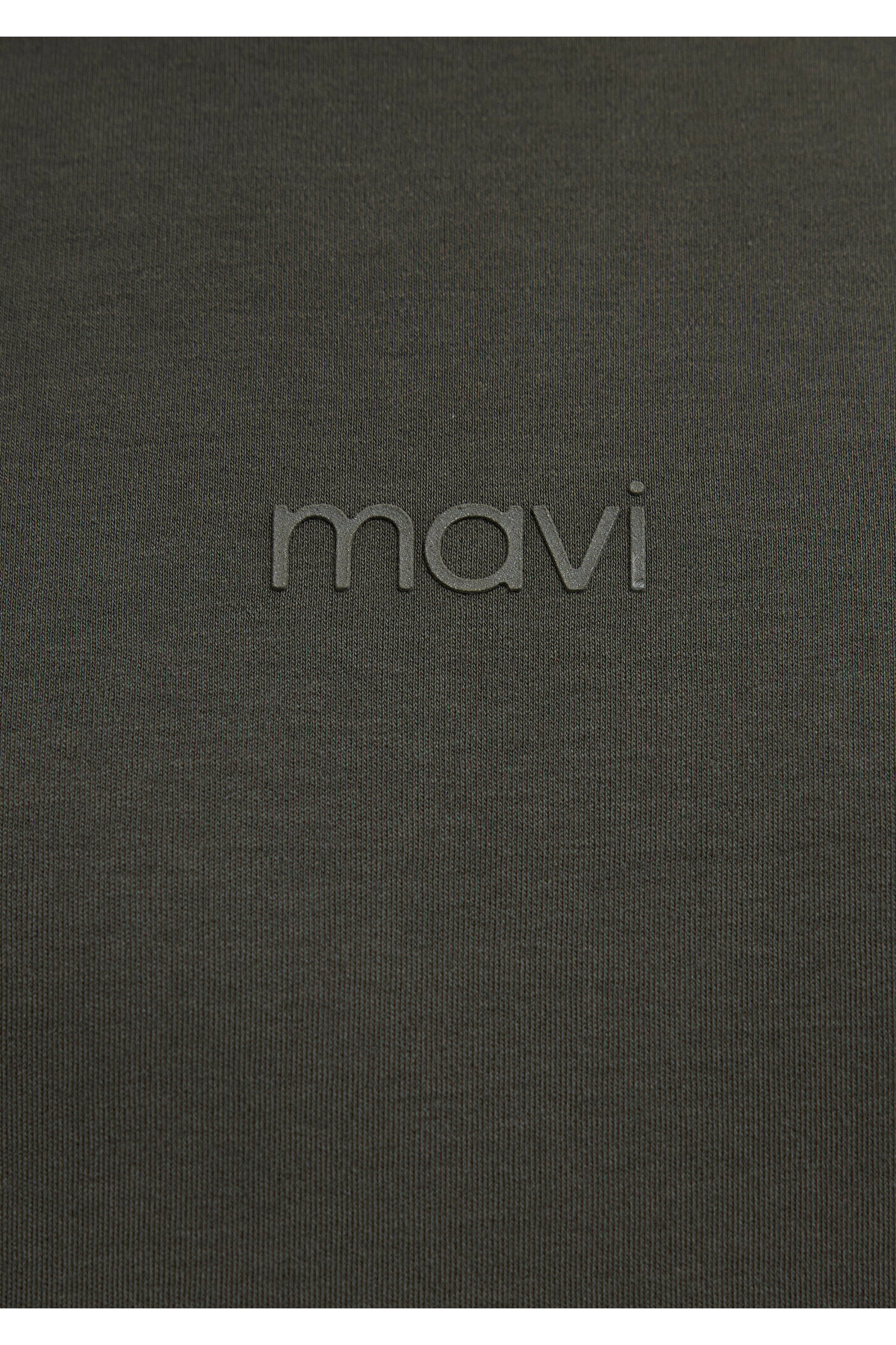 Mavi  Logo Haki Basic İnterlok Tişört Loose Fit / Bol Rahat Kesim 0613102-71553 - Görsel 8