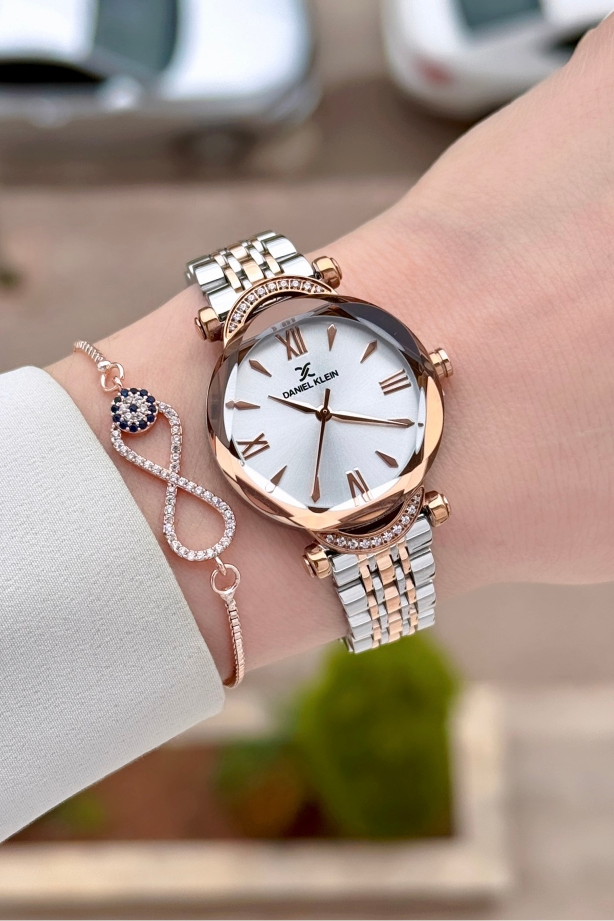 Rose Silver Color Women Wrist Watch with Adjustable Strap Dkgnct77
