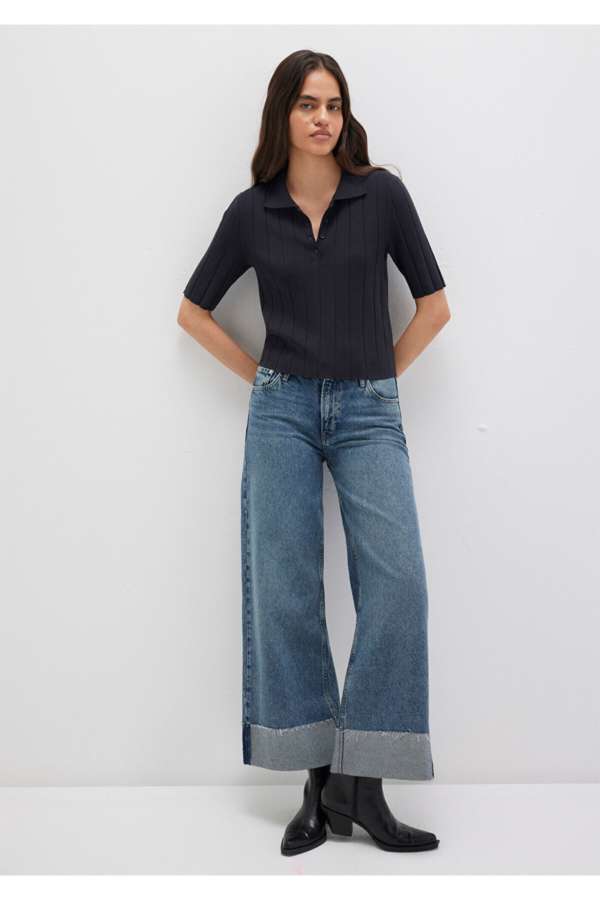 Mavi  Lacivert Triko Polo 1710682-89101 - Görsel 2