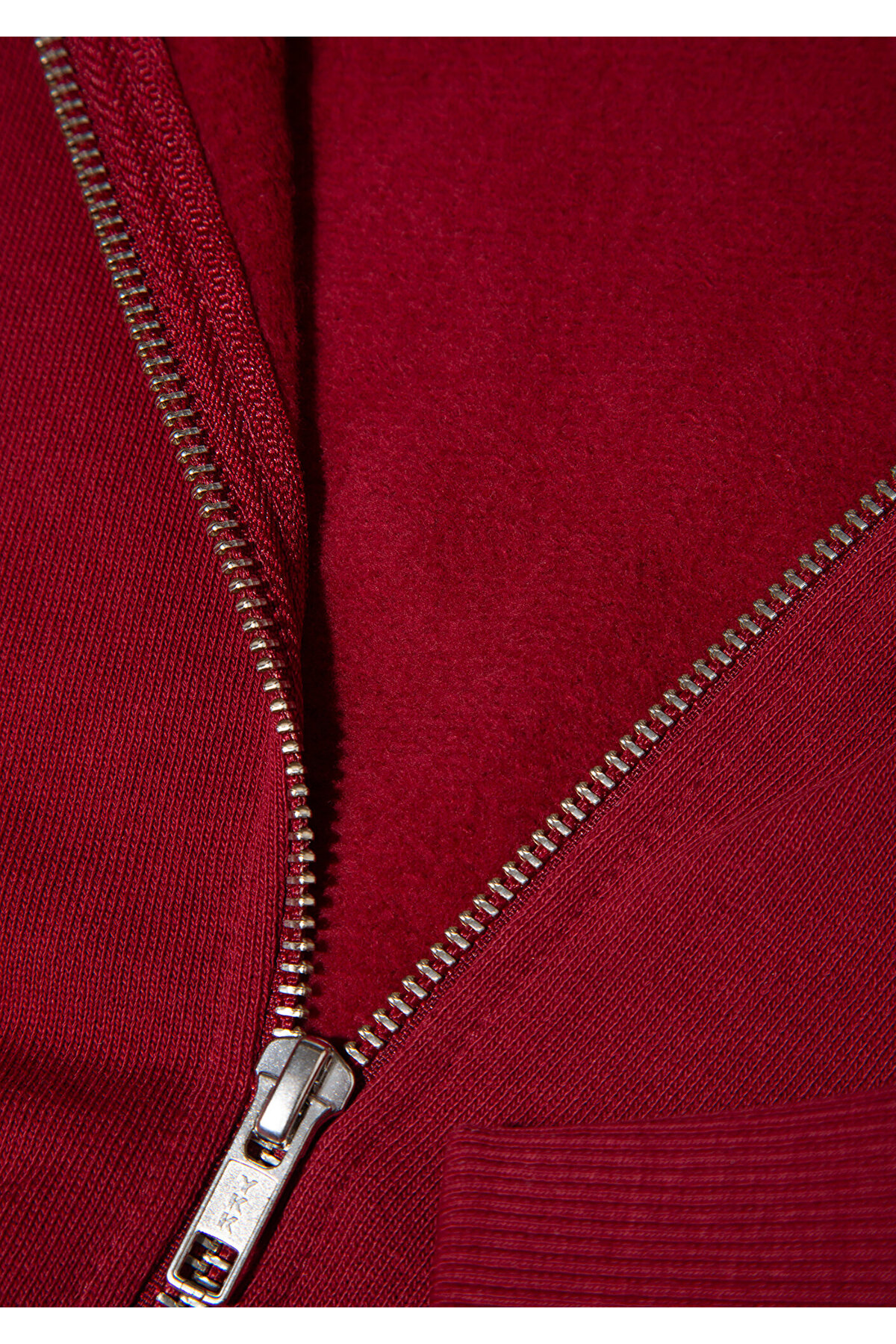 Mavi  Logo Baskılı Kapüşonlu Fermuarlı Bordo Sweatshirt 1S10178-85493 - Görsel 6