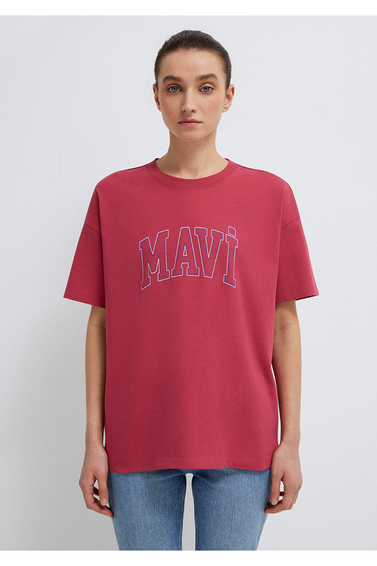 Mavi  Logo Baskılı Pembe Tişört Regular Fit / Normal Kesim 1611193-70931 - Görsel 3