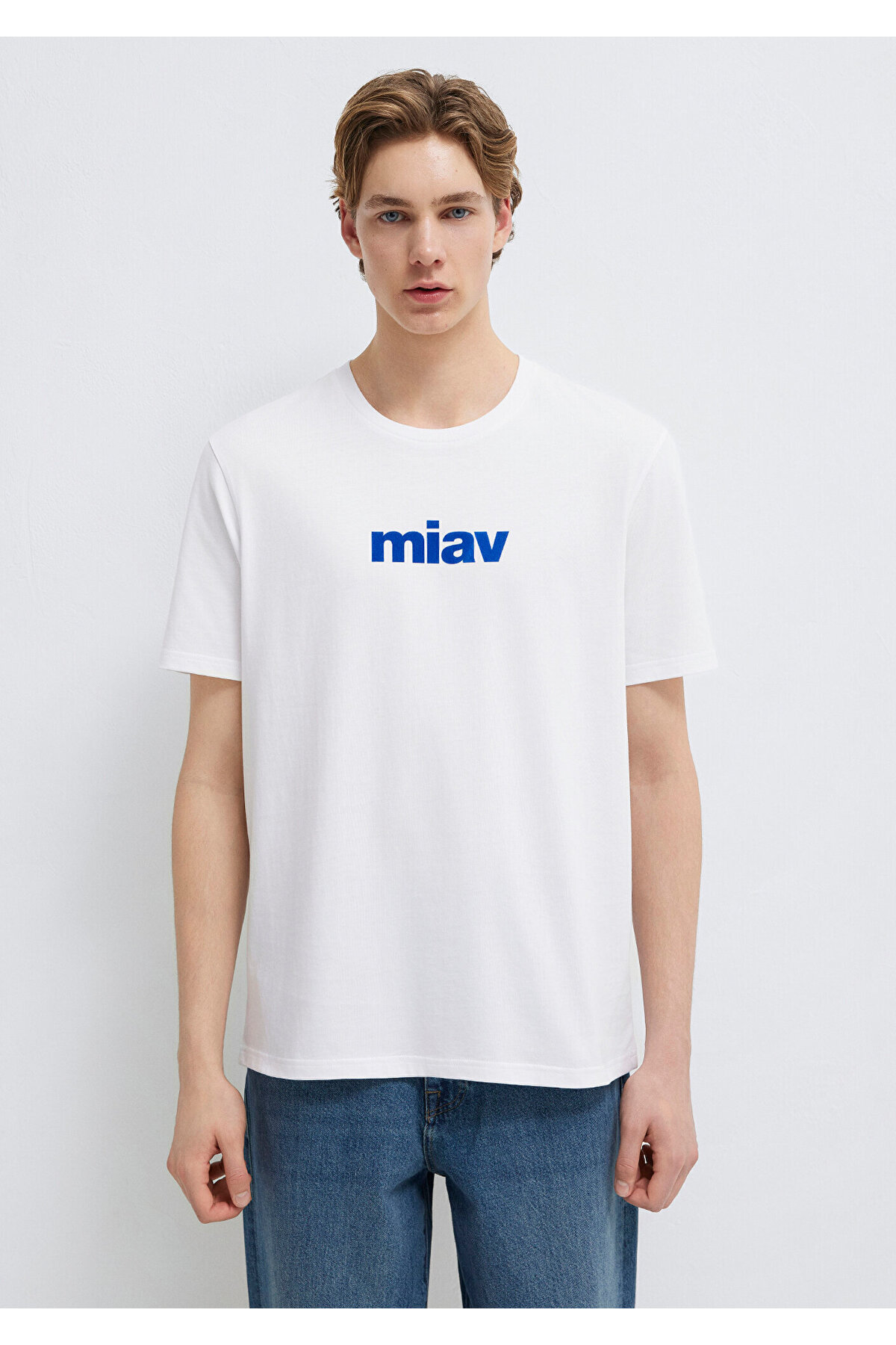 Mavi  Miav Baskılı Beyaz Tişört Regular Fit / Normal Kesim 067153-620 - Görsel 3