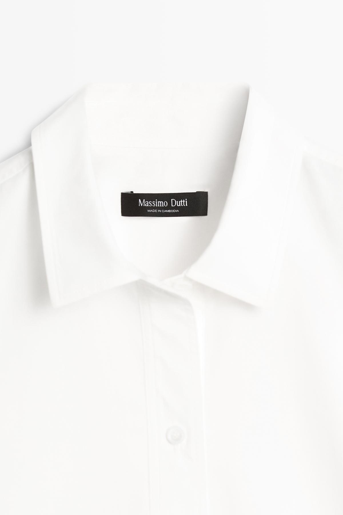 Massimo Dutti  %100 pamuklu poplin gömlek - Görsel 6