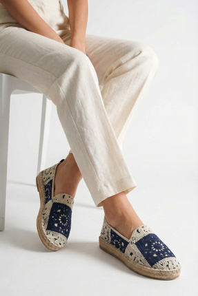 STARK SHOES Kadın Dantel Örgü Espadril