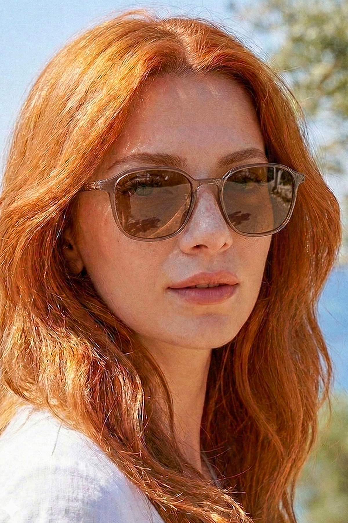 sun factory UV400 Polarize Unisex Kahverengi Güneş Gözlüğü 1370