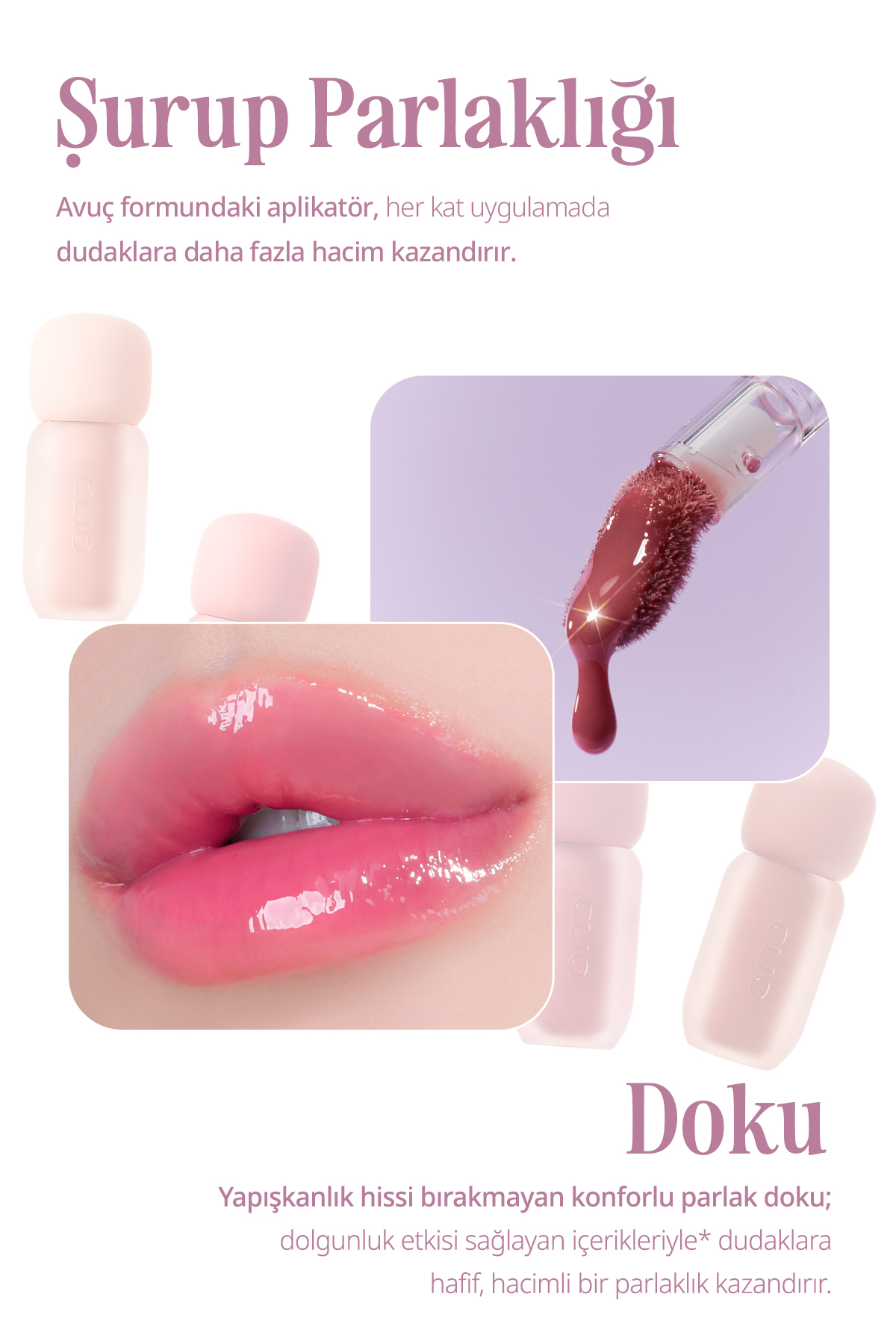 برق لب حجیم کننده، براق و رنگی Volumate Gloss شماره 204، رنگ رژگونه Blushed Candy — صورتی 111690 — تصویر 4 از 9