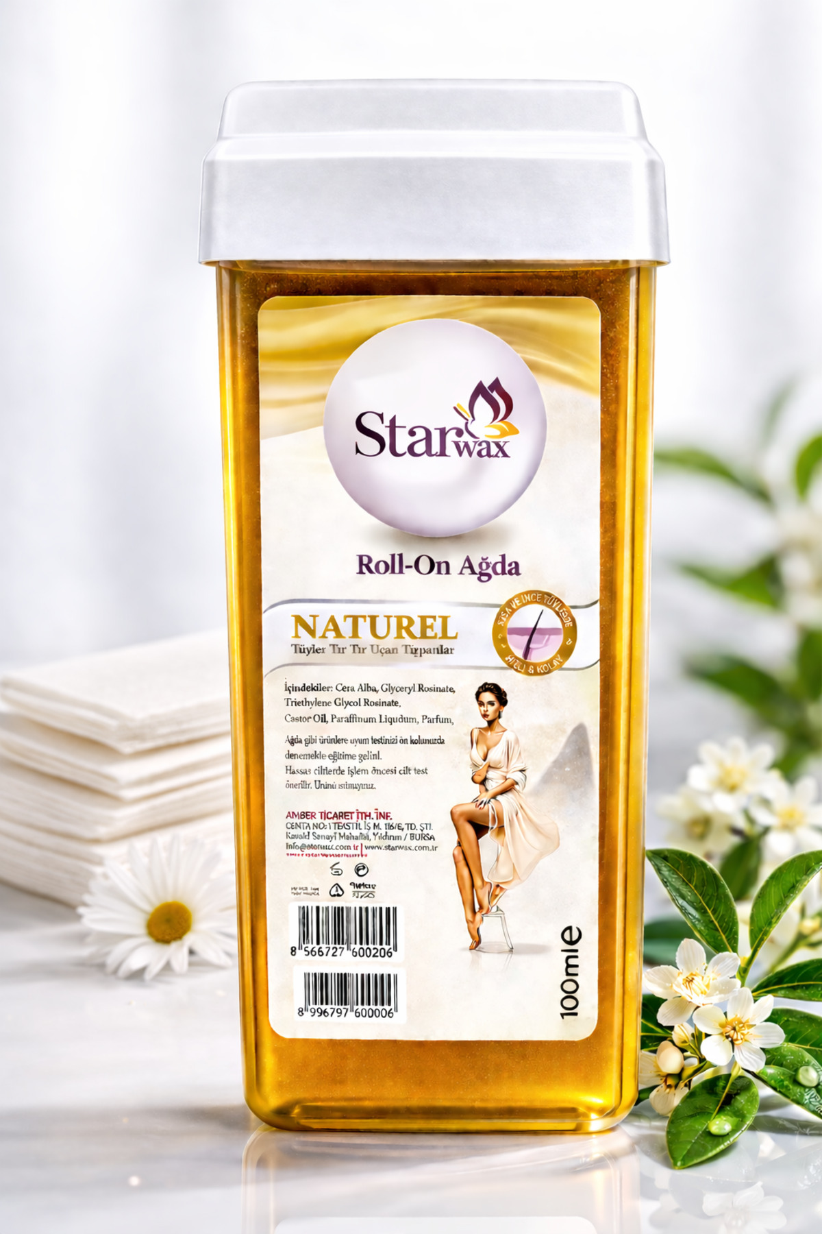 Roll On Kartuş Sir Ağda | Natürel | Tüm Ciltler İçin | 24l'u Paket (24x100 ml) — NATÜREL-AĞDA-100X24 — تصویر 2 از 6