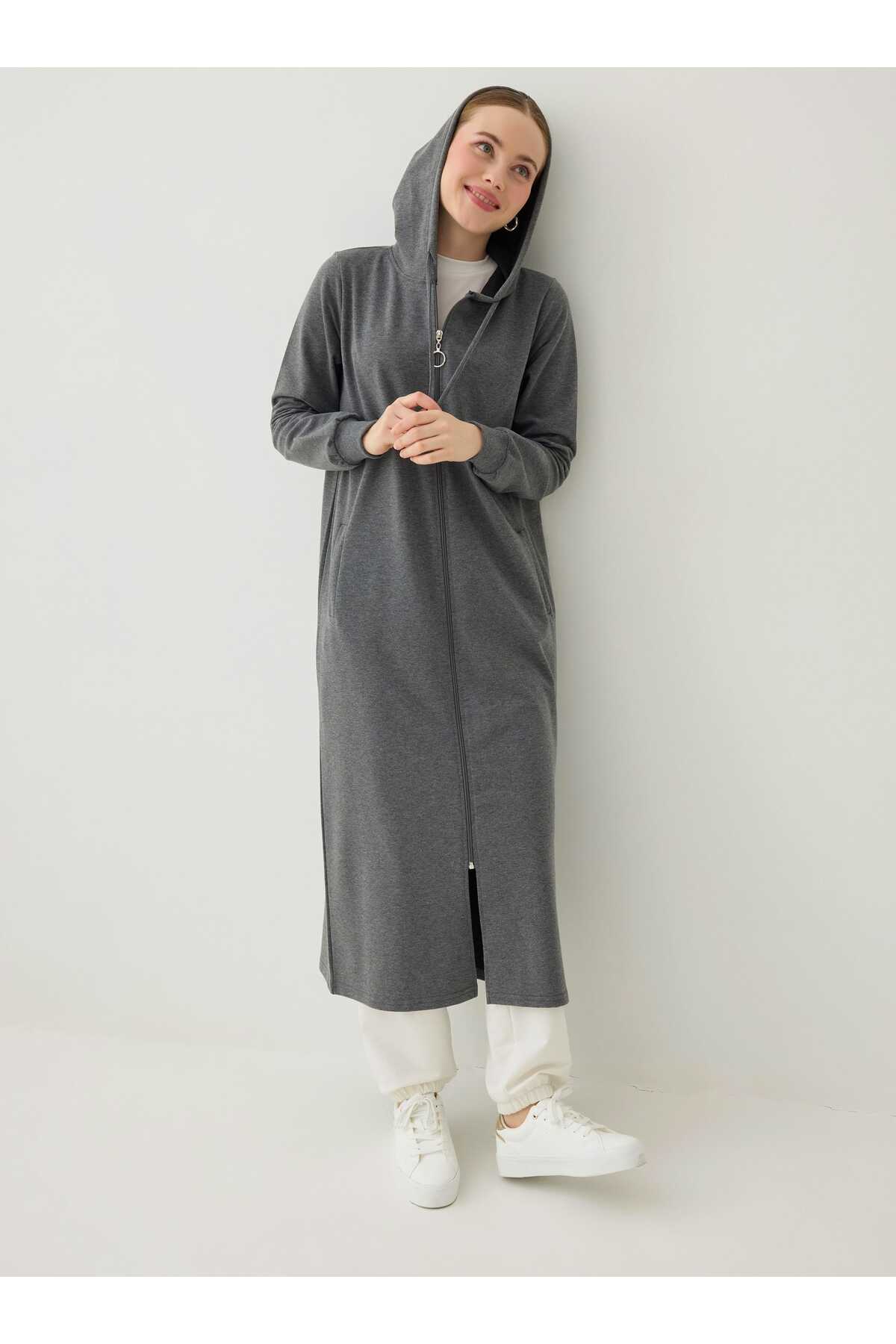 Benin  Kap / Pardesü - Antrasit - - Görsel 3