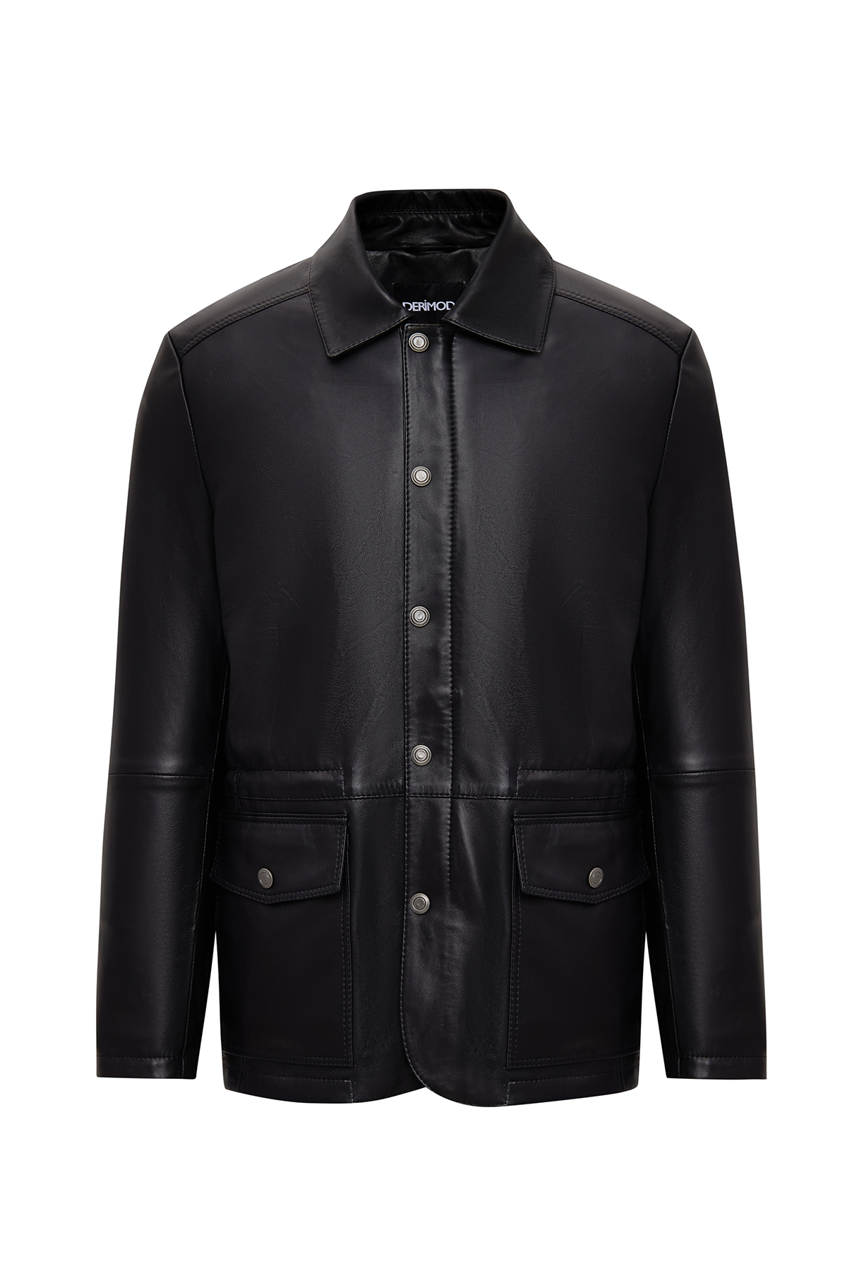 Derimod  Salah Erkek Siyah Gömlek Yaka Deri Mont 25WGD6585U4 - Görsel 3