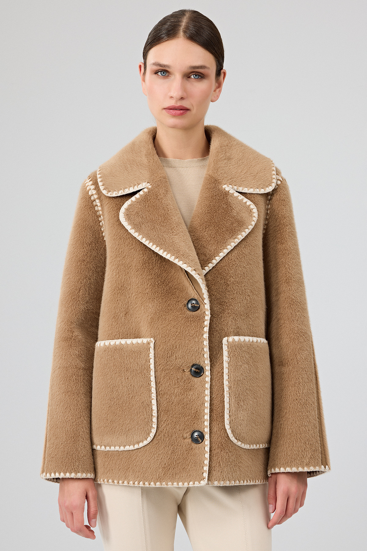 Derimod  Vald'isere Kadın Camel Teddy Mont 25WGP5315FF