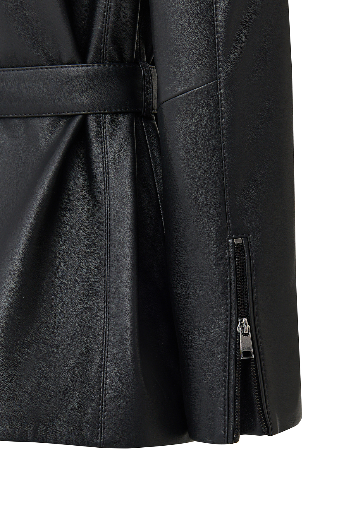 Derimod  Scarlet Kadın Siyah Kürk Yaka Deri Mont 25WGD5621U5 - Görsel 8