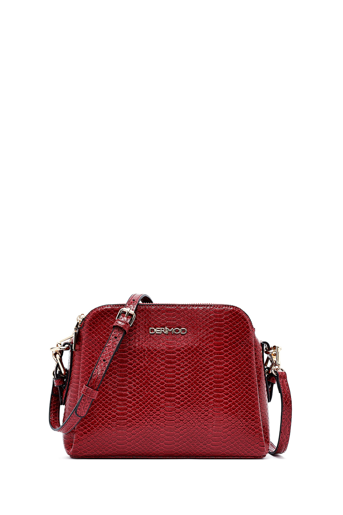 Derimod Kadın Bordo Baskılı Çapraz Çanta 26PBD2804KR
