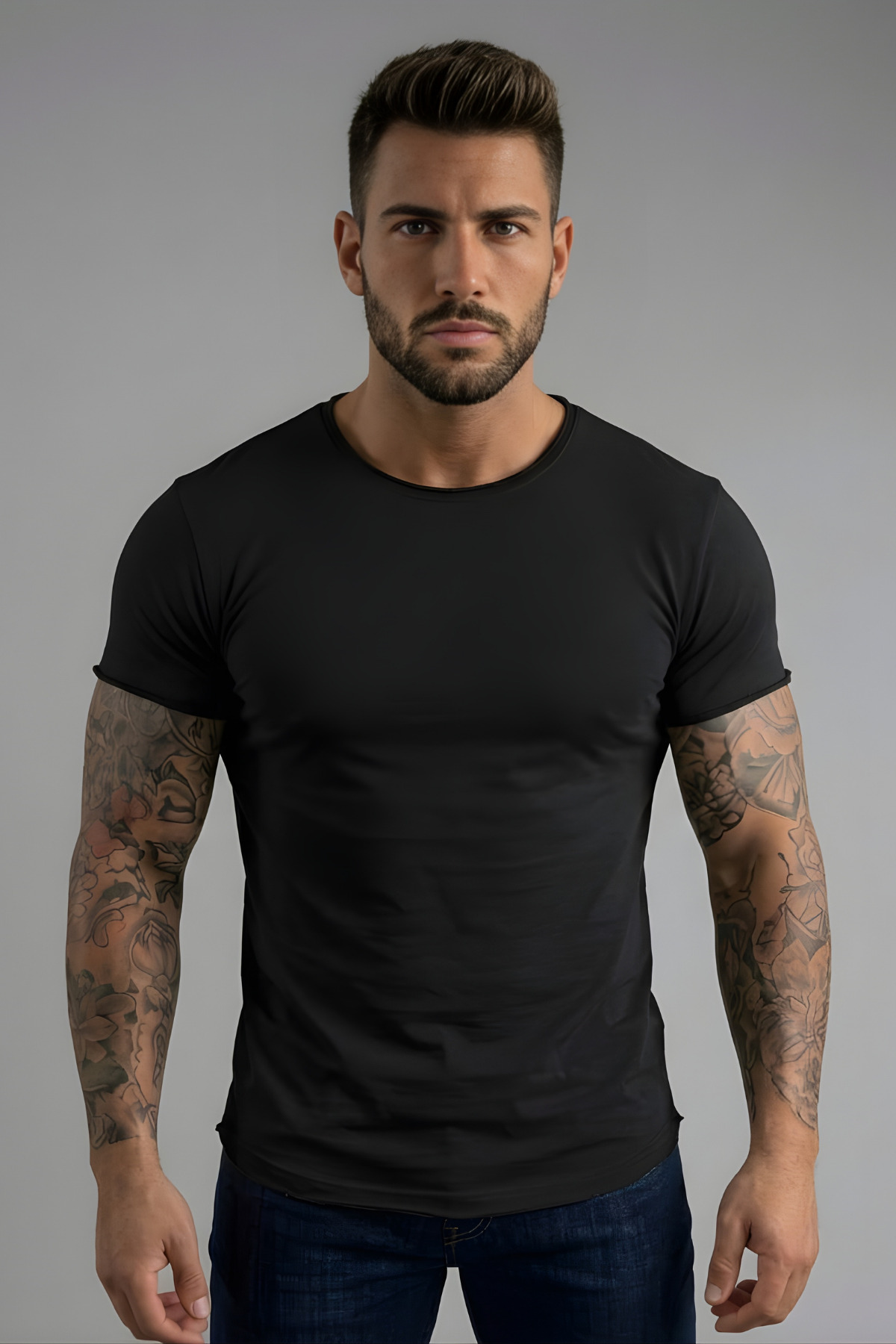 bozdemirtshirt  % 100 Pamuklu Pis Yaka Siyah Tshırt - Pis Yaka Siyah Tşört