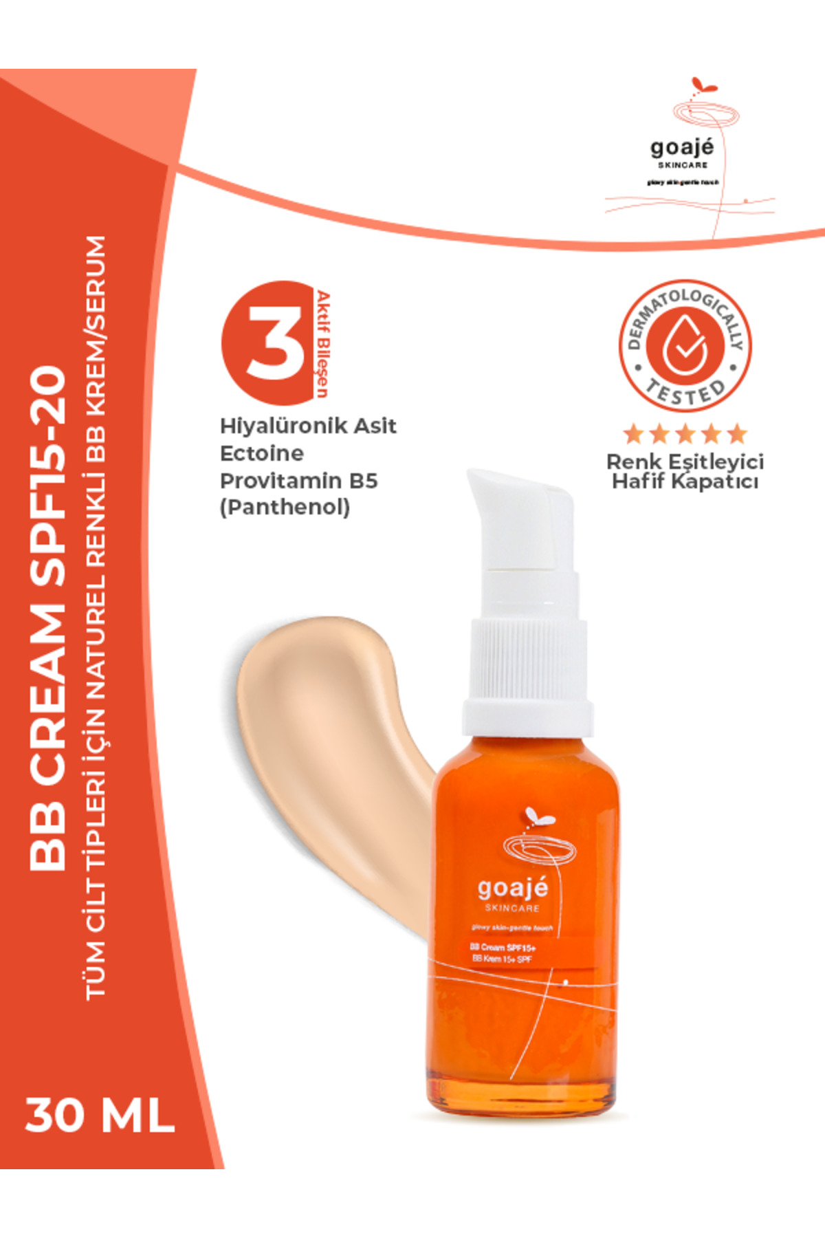 کرم بی بی گوآژه 30 میلی لیتر، SPF15-20، ظاهری طبیعی و یکنواخت کننده رنگ پوست — 1105 — تصویر 3 از 6