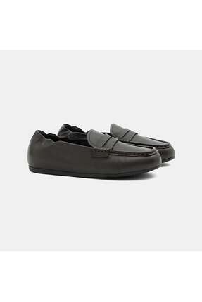 Desa Kadın Koyu Kahve Slip-On Deri Loafer