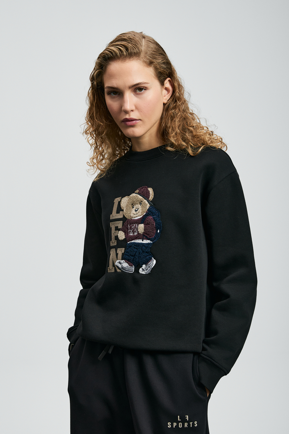 Lufian  Dıamond Kadın Örme Sweatshırt Siyah - Görsel 4