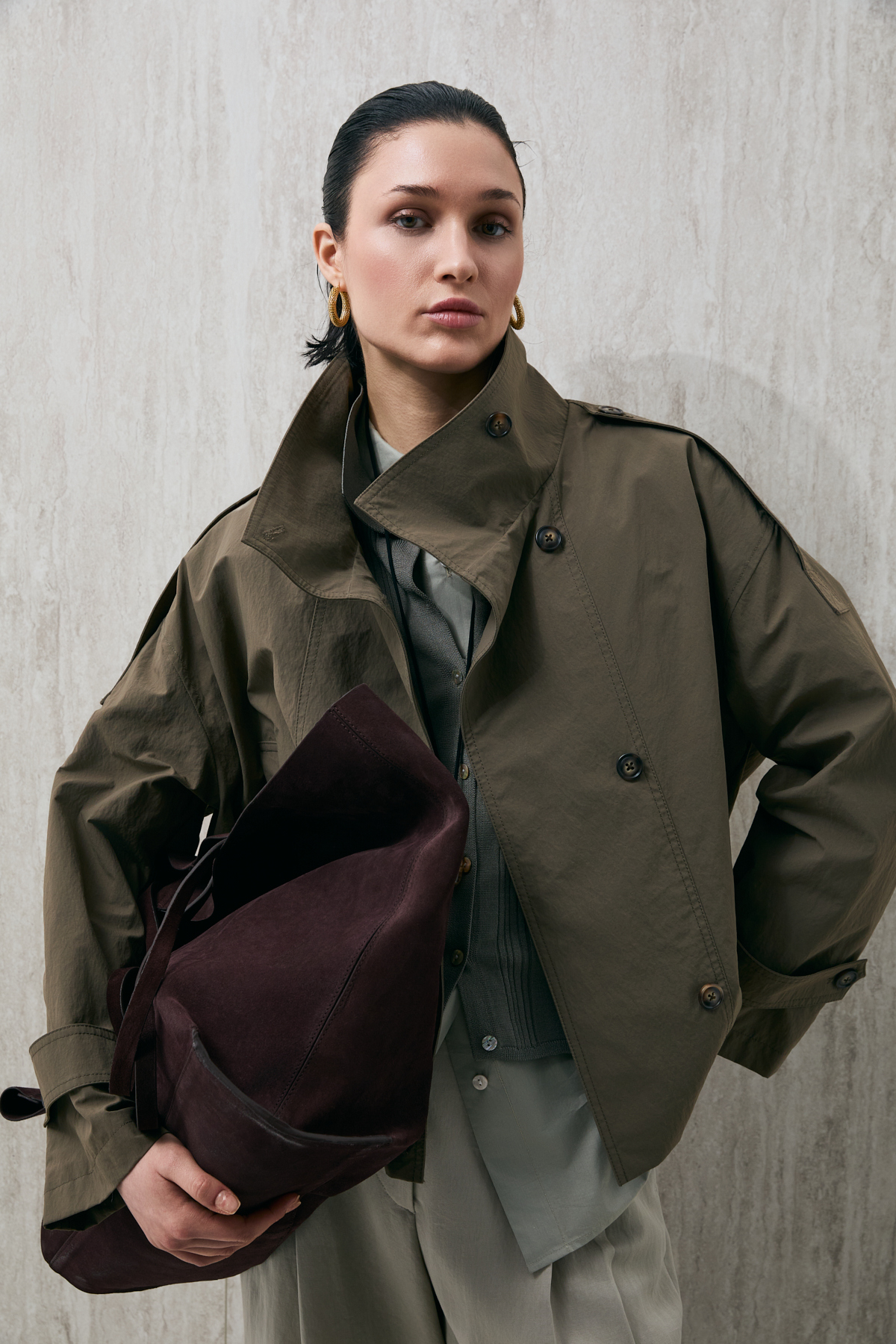 Lufian  Eros Kadın Dış Giyim Haki - Görsel 4