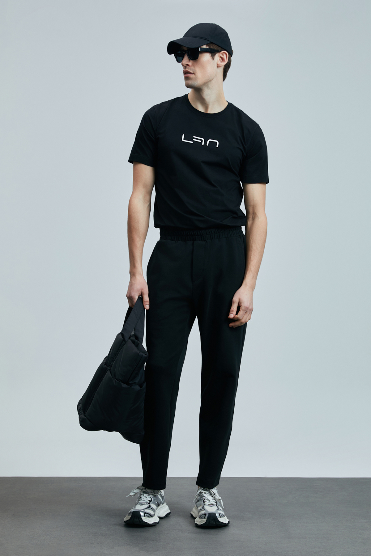 Lufian  Blaze Modern Grafik T- Shirt Siyah - Görsel 4