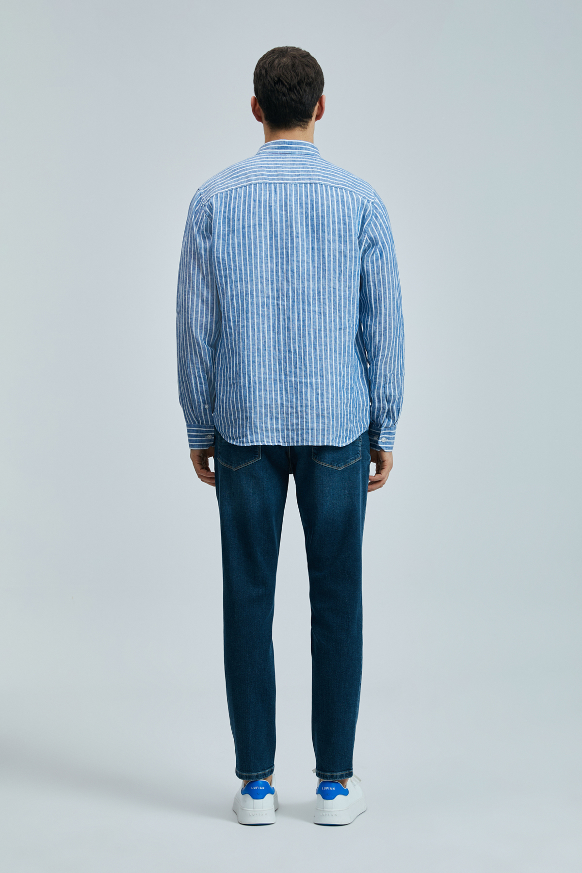 Lufian  Fredıc Smart Jean Erkek Pantolon Slim Fit Mavi - Görsel 6